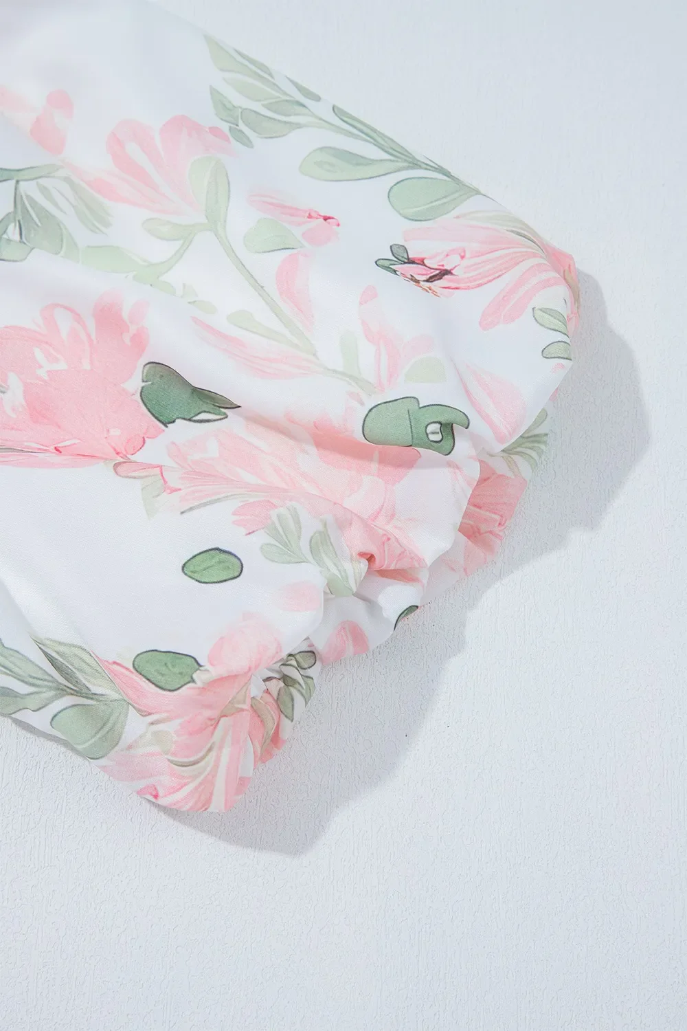 Tied Printed Short Sleeve Blouse - Image 10