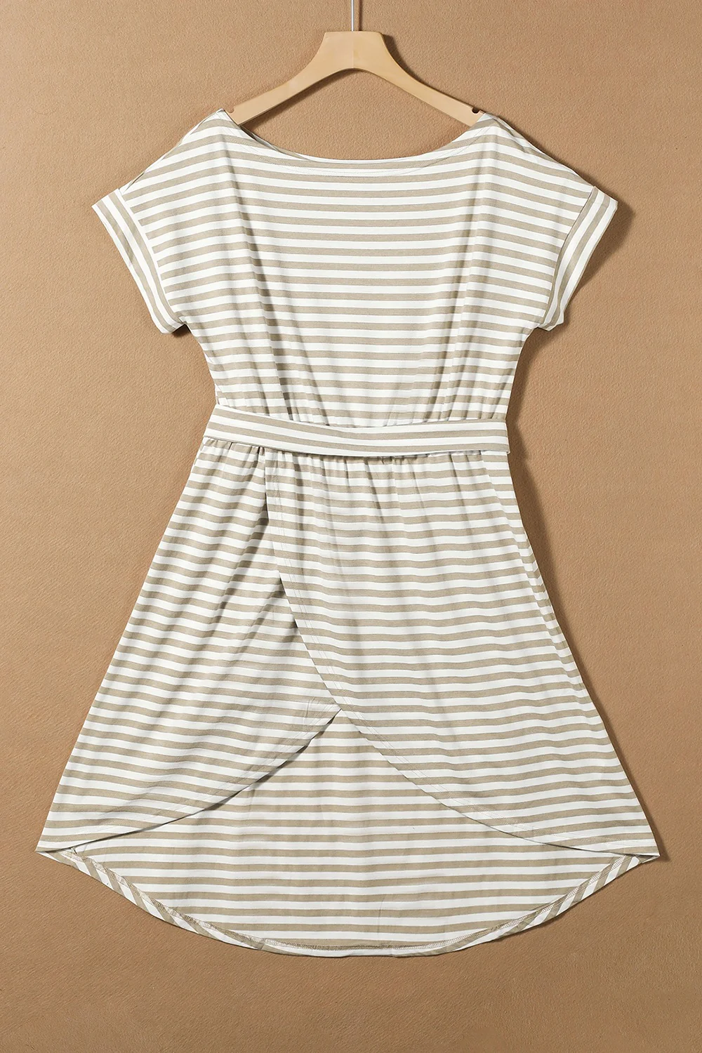 Tied Striped Cap Sleeve Dress - Image 6