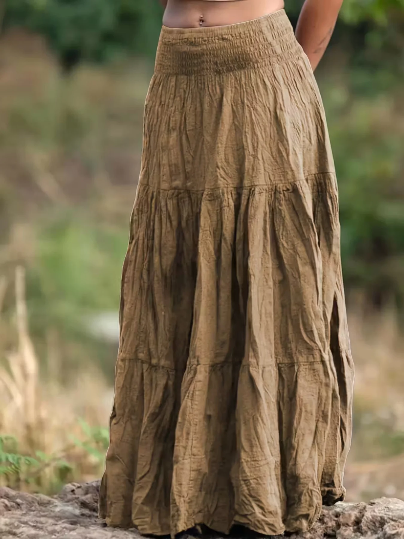 Tiered Maxi Skirt