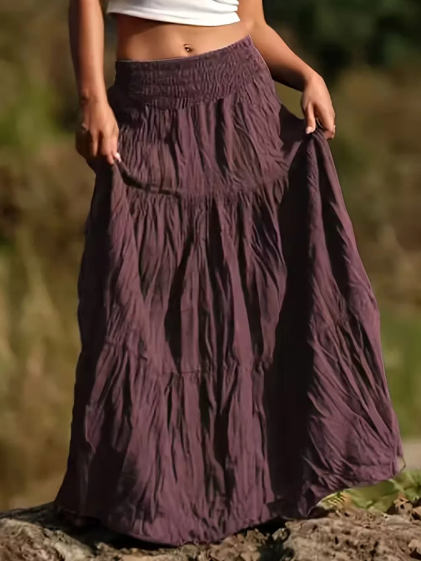 Tiered Maxi Skirt - Image 13