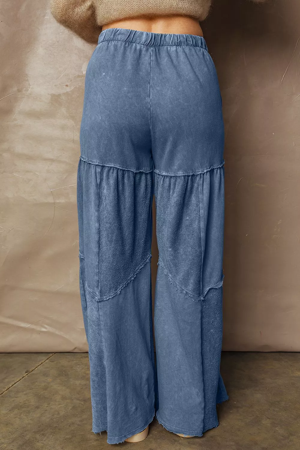 Tiered Wide Leg Washed Pants - Image 2
