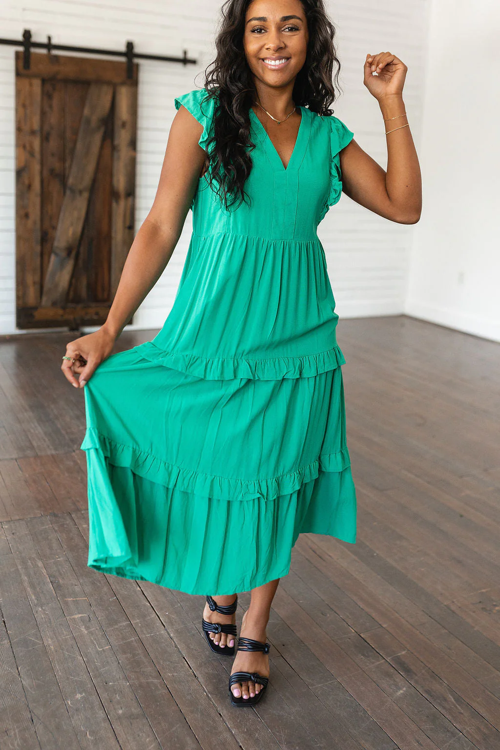 Tiers in Heaven Tiered Midi Dress - Image 11