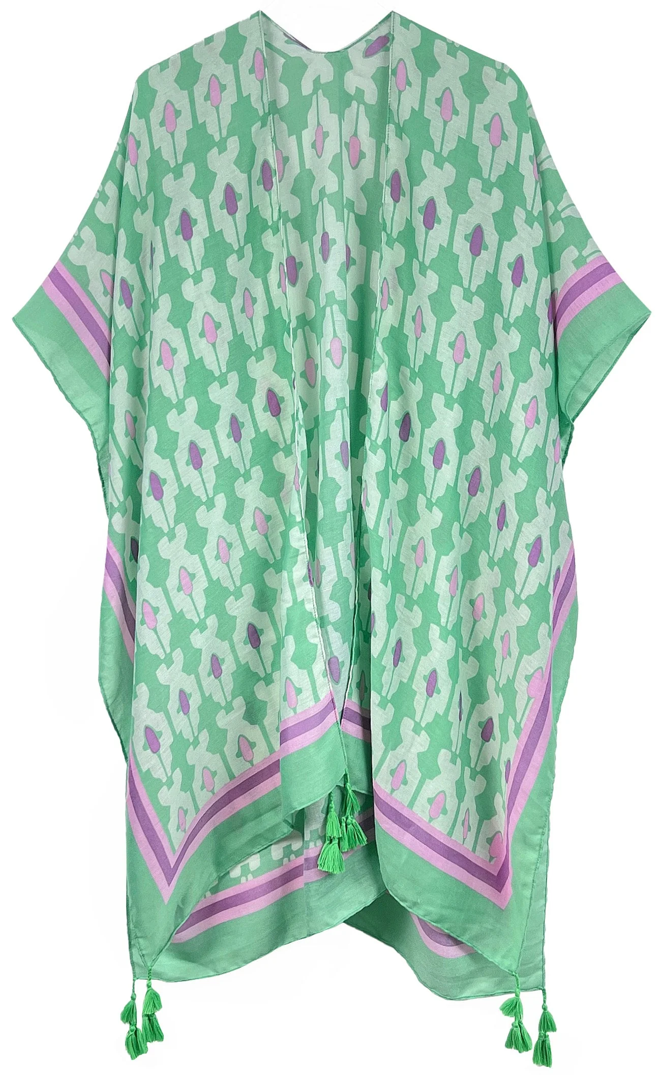 Tile Print Kimono - Image 5