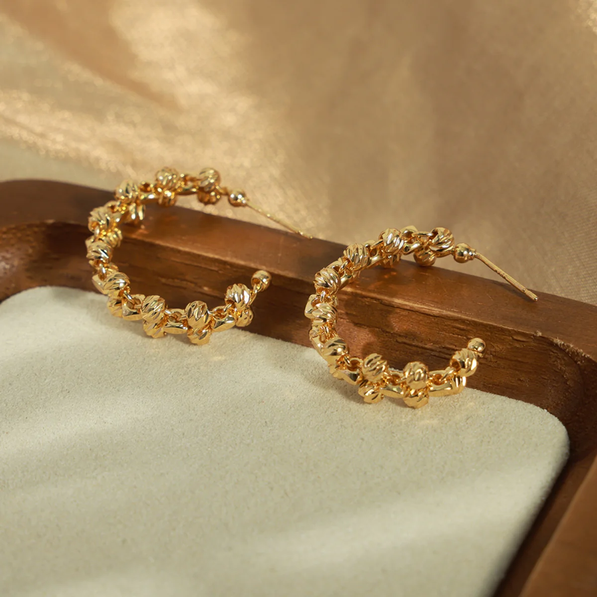 Titanium Steel C-Hoop Earrings - Image 4