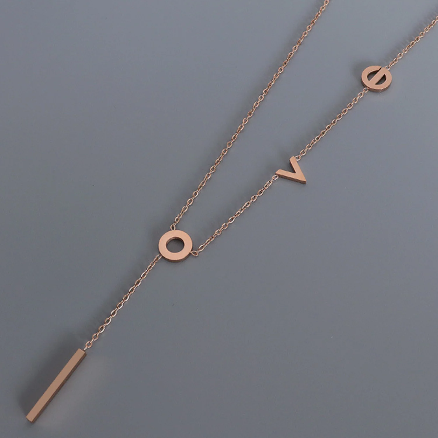 Titanium Steel Letter Necklace - Image 5