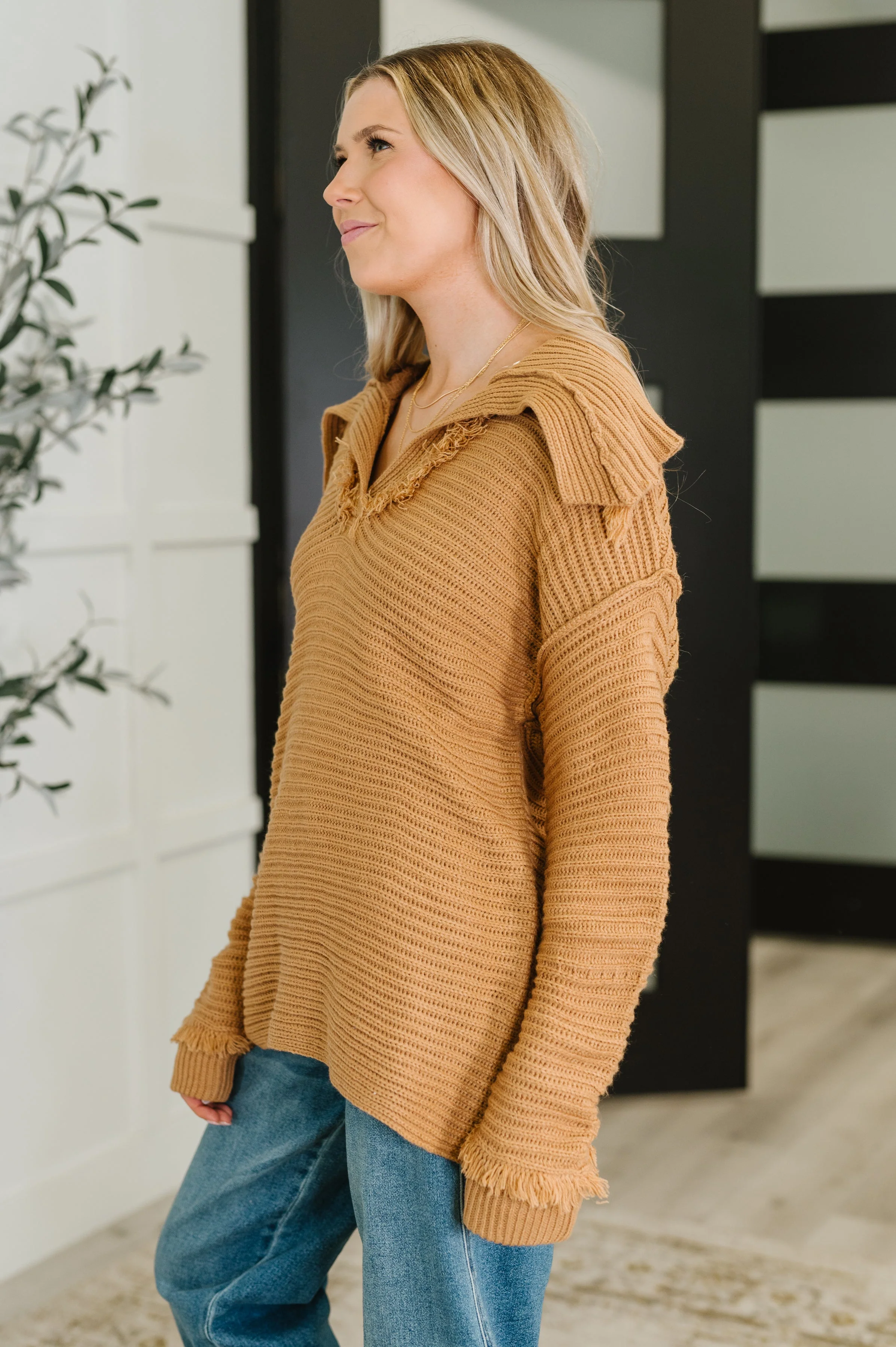 Travel Far & Wide Sweater in Taupe - Image 4