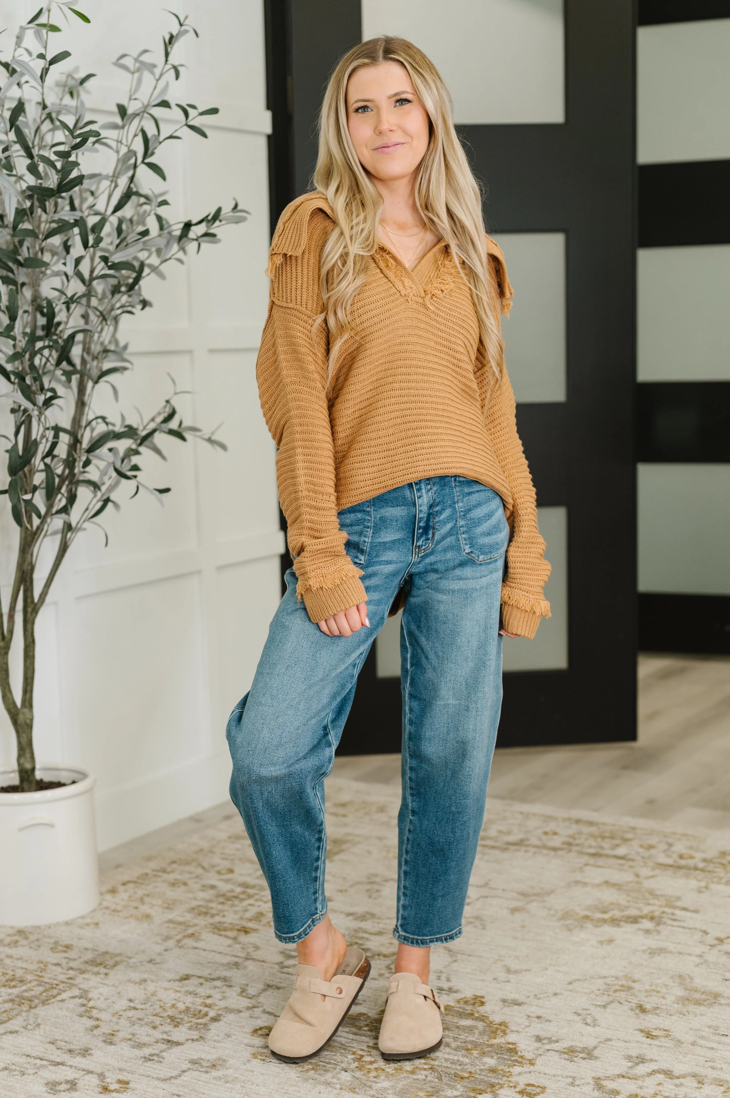 Travel Far & Wide Sweater in Taupe - Image 5