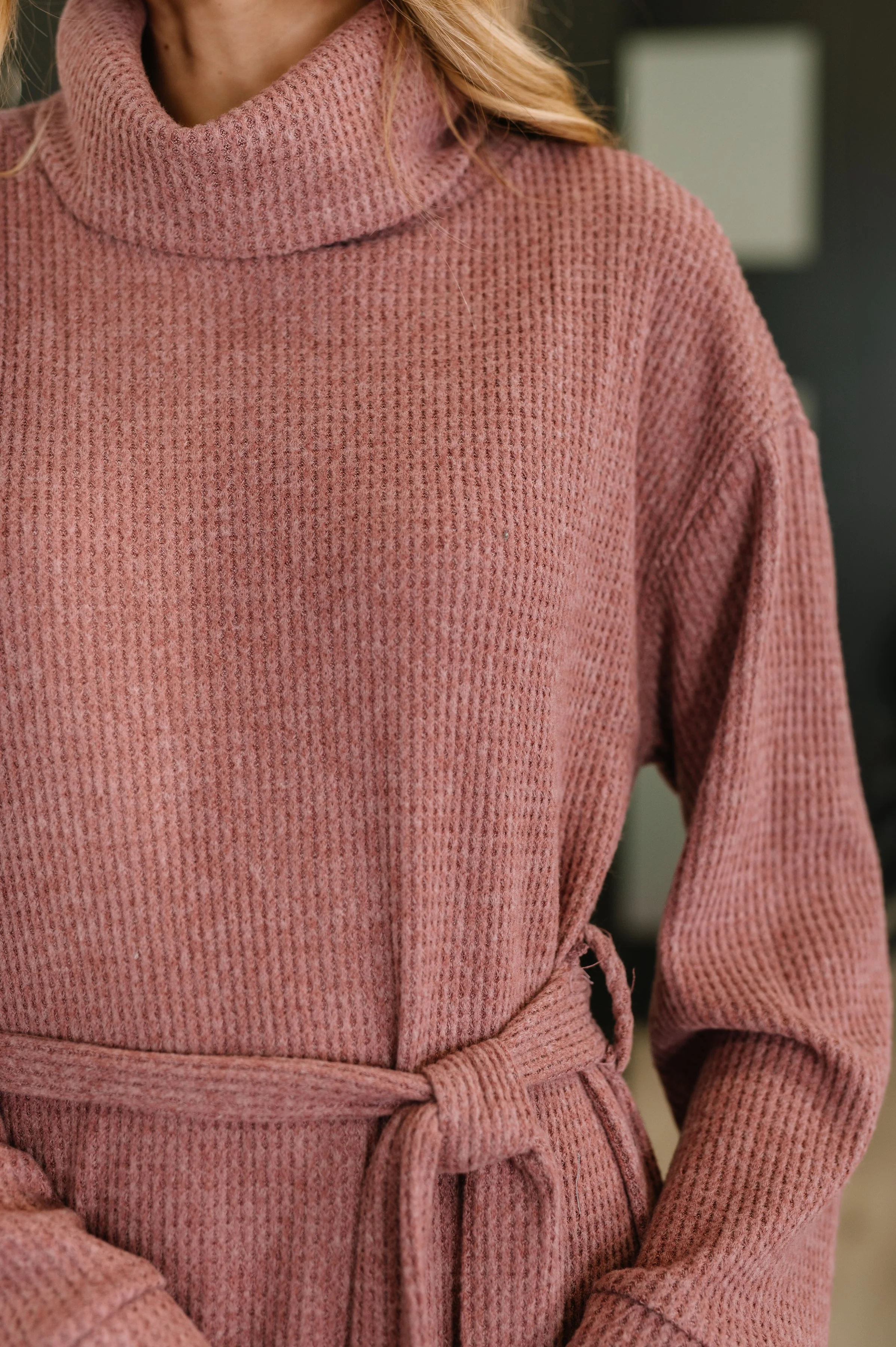 Travel Plush Knit Dress in Autumn Berry - Image 2