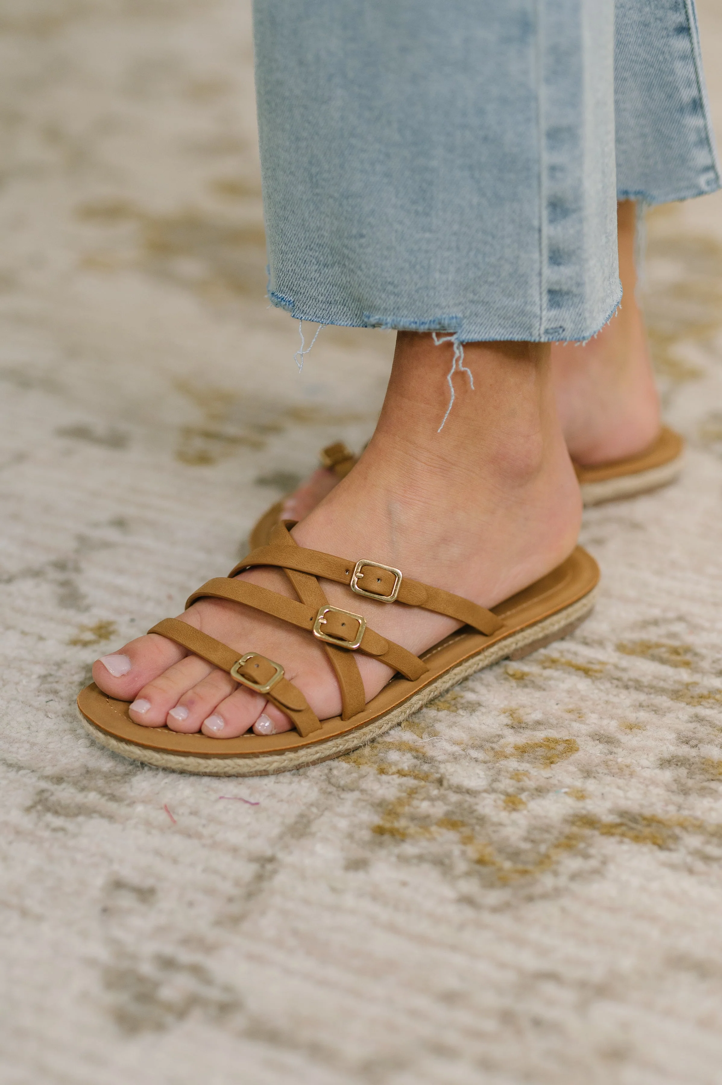 Trusty Strappy Sandals in Light Tan - Image 2