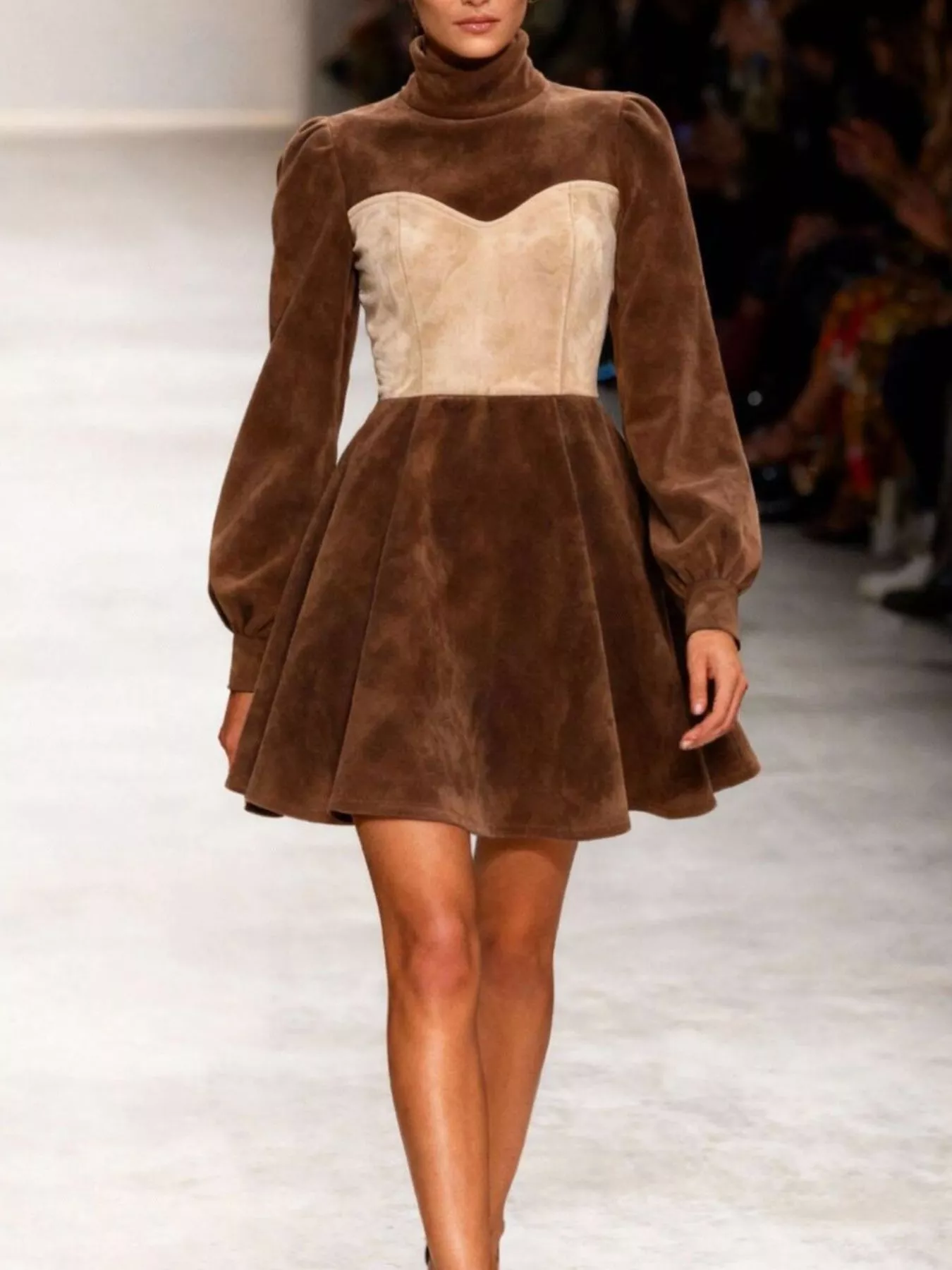 Turtleneck Long Sleeve Mini Dress - Image 2