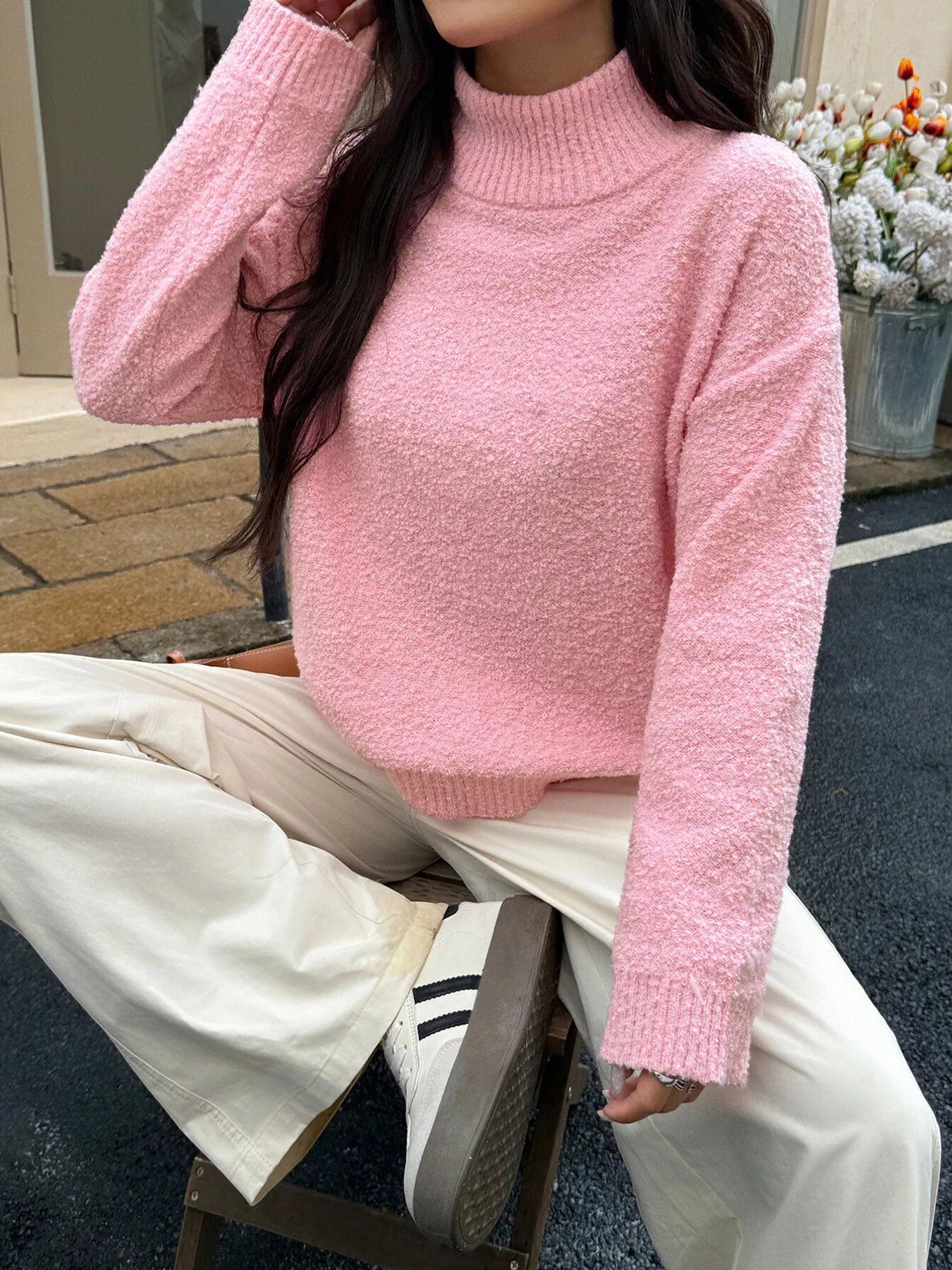 Turtleneck Long Sleeve Sweater - Image 9