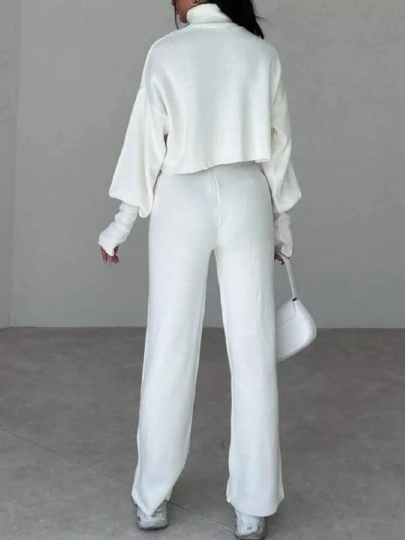 Turtleneck Long Sleeve Top & Pants Set - Image 26