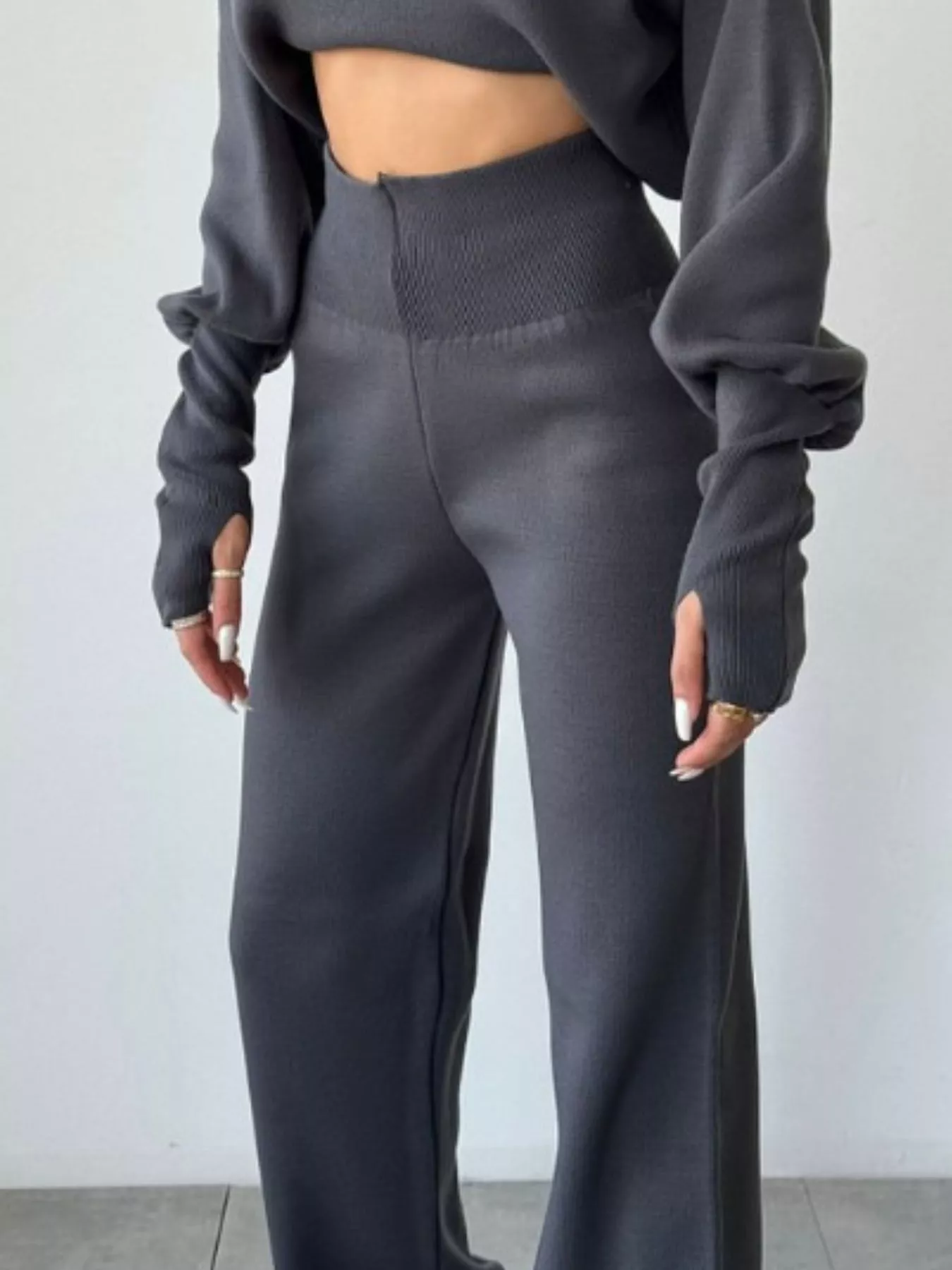 Turtleneck Long Sleeve Top & Pants Set - Image 29