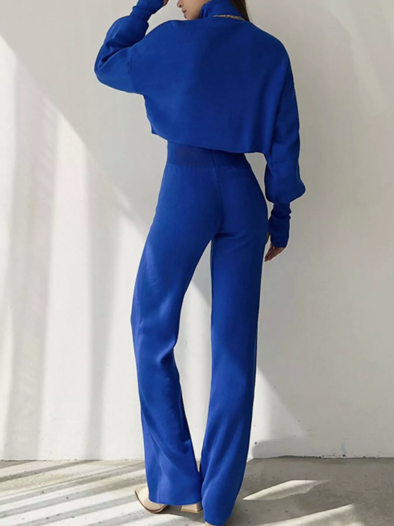 Turtleneck Long Sleeve Top & Pants Set - Image 6