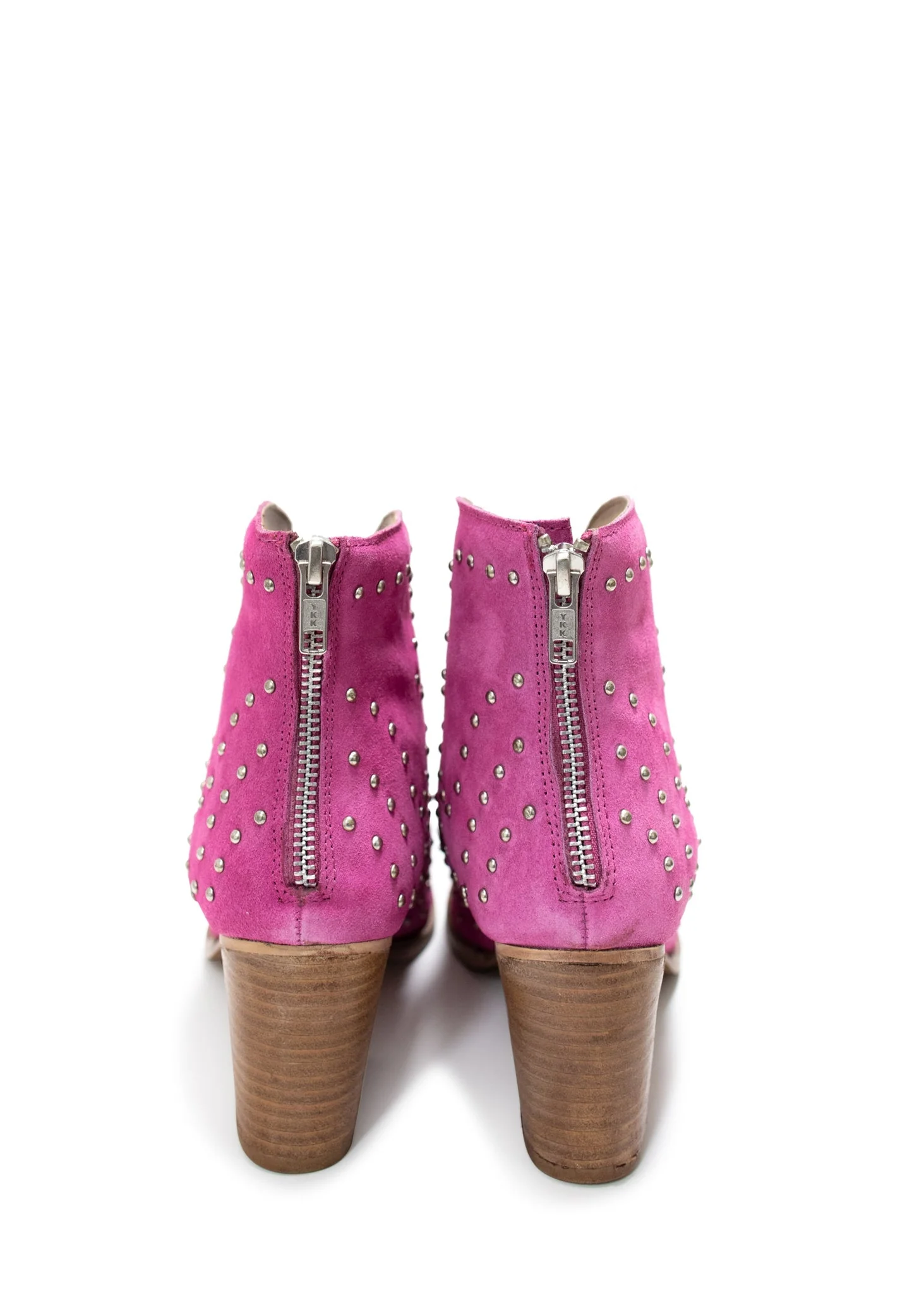 Twilight Studded Heeled Ankle Boot in Magenta - Image 7