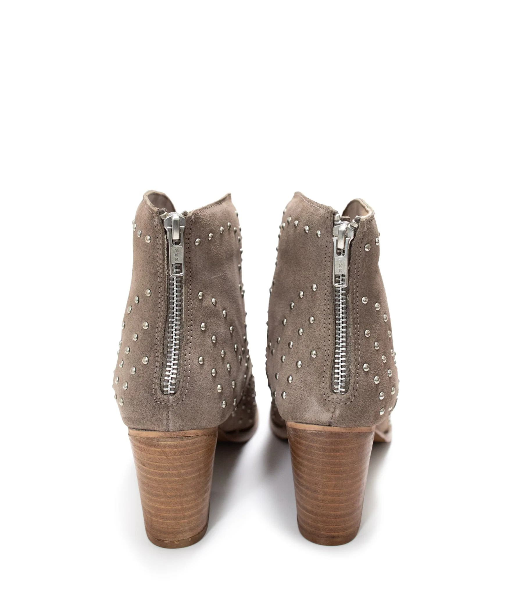 Twilight Studded Heeled Ankle Boot in Taupe - Image 8