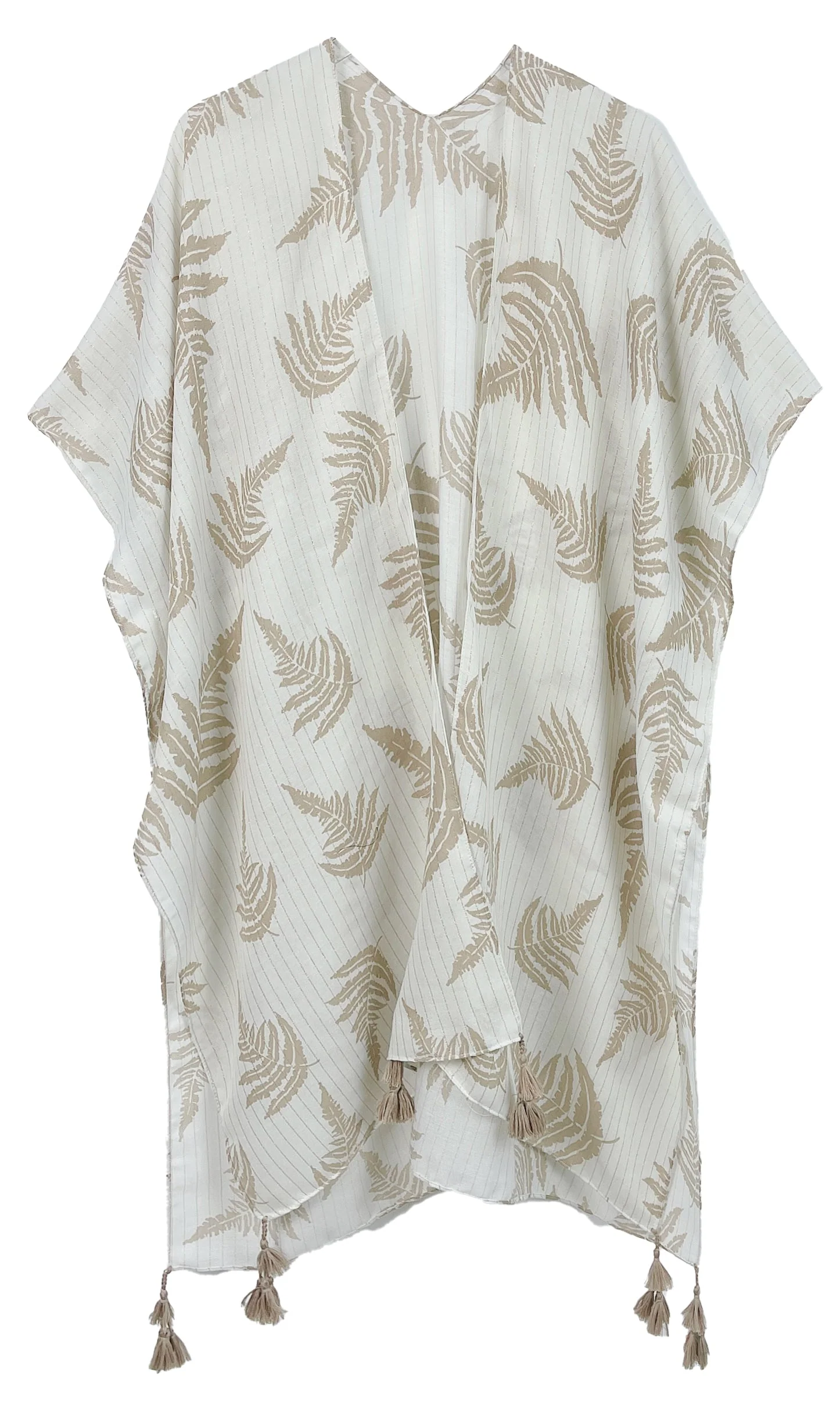 Two Tone Print Lurex Kimono - Image 5