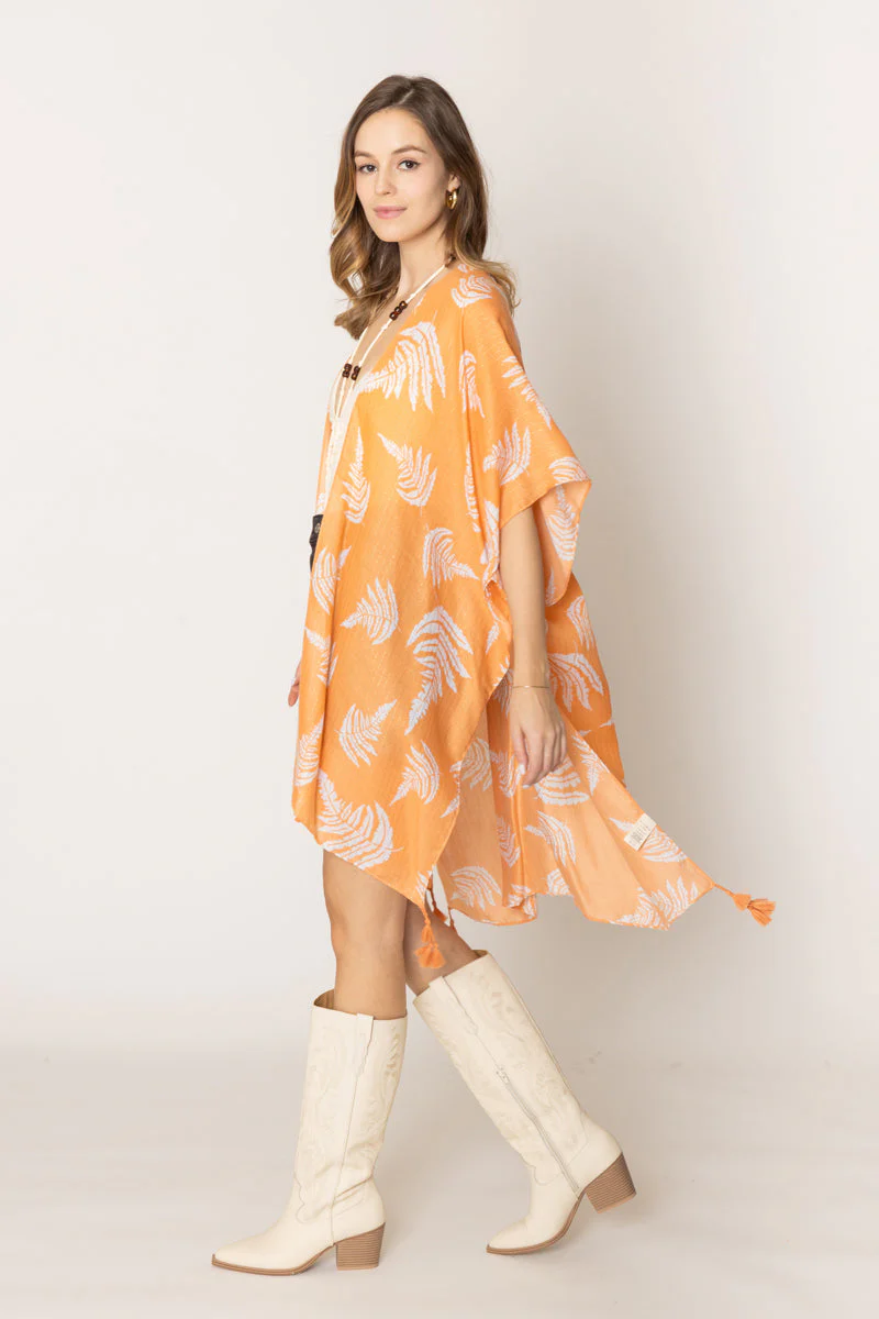 Two Tone Print Lurex Kimono - Image 9
