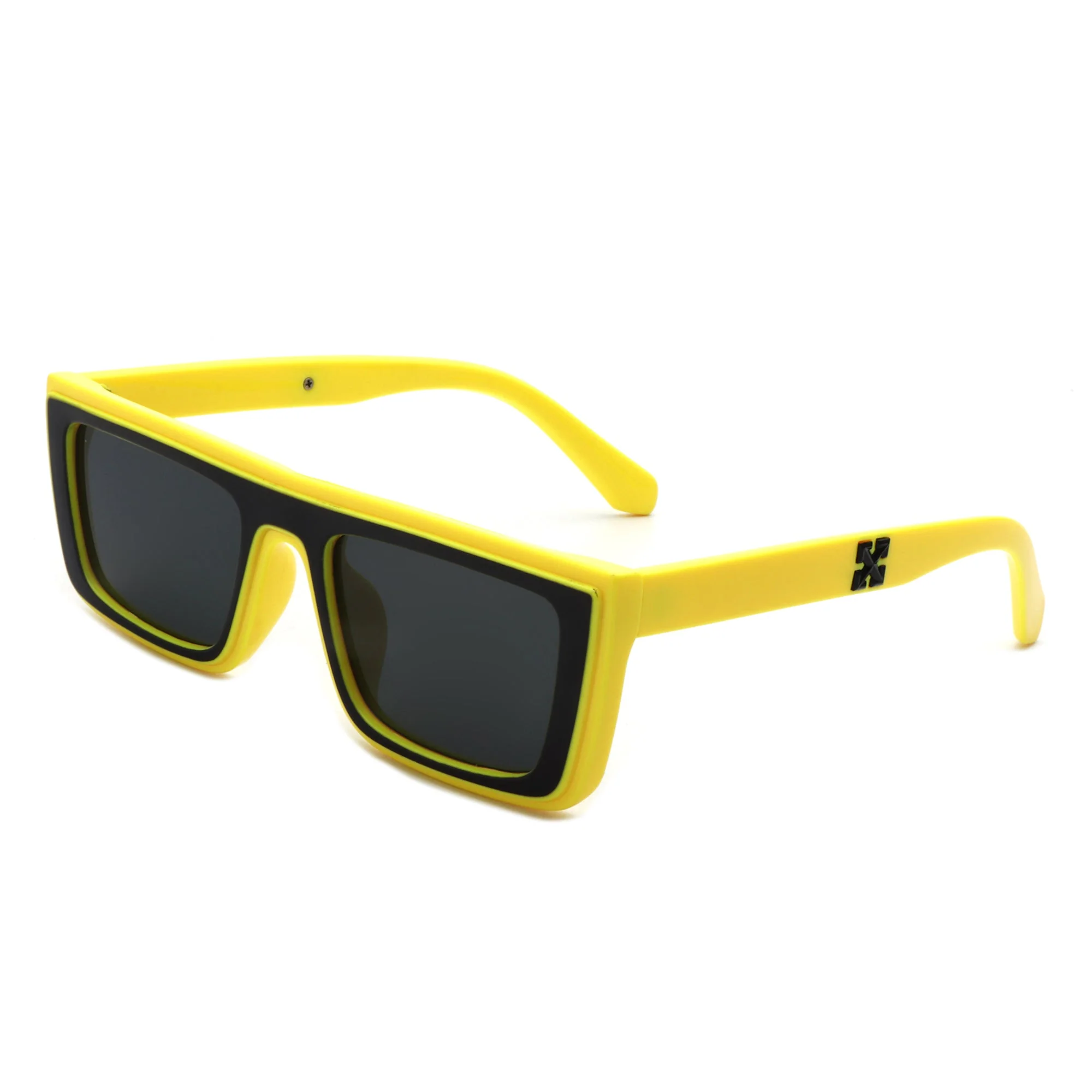 Tybalt - Retro Rectangle Square Flat Top Sunglasses - Image 10