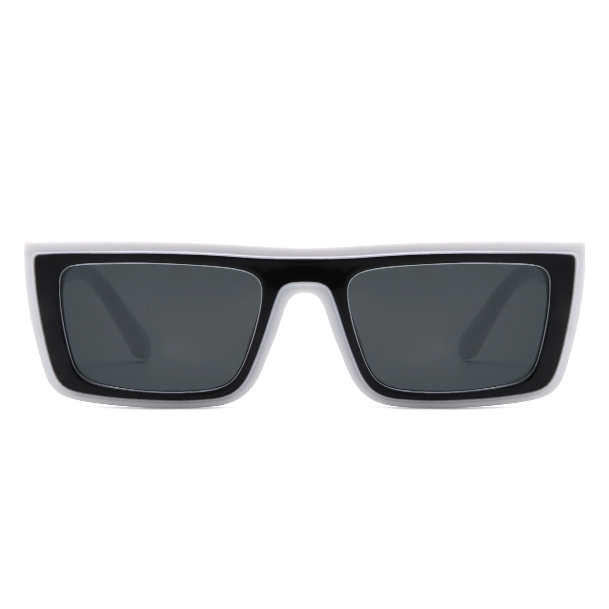 Tybalt - Retro Rectangle Square Flat Top Sunglasses - Image 11