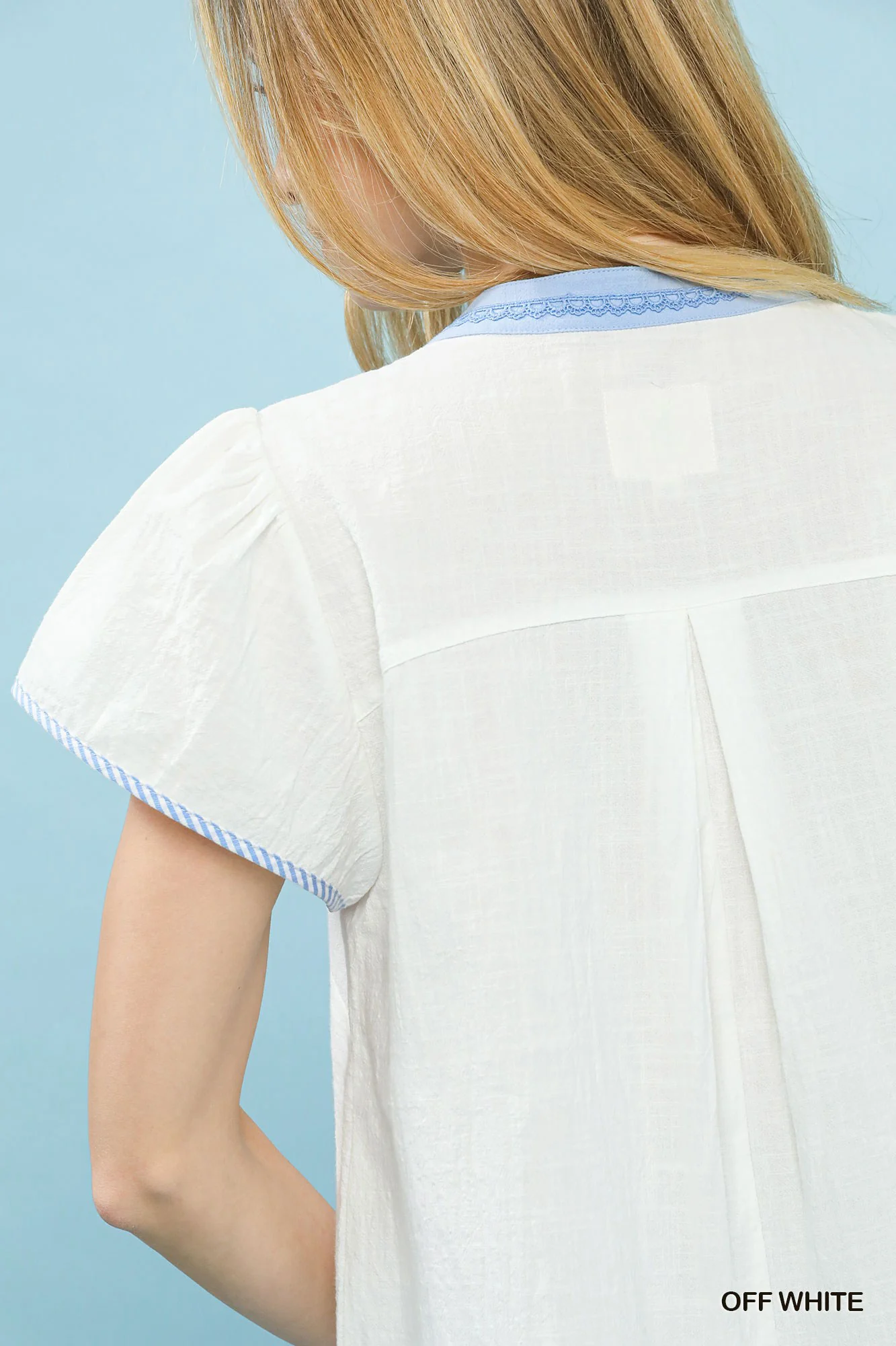Umgee Abstract Applique Split Neck Top - Image 4