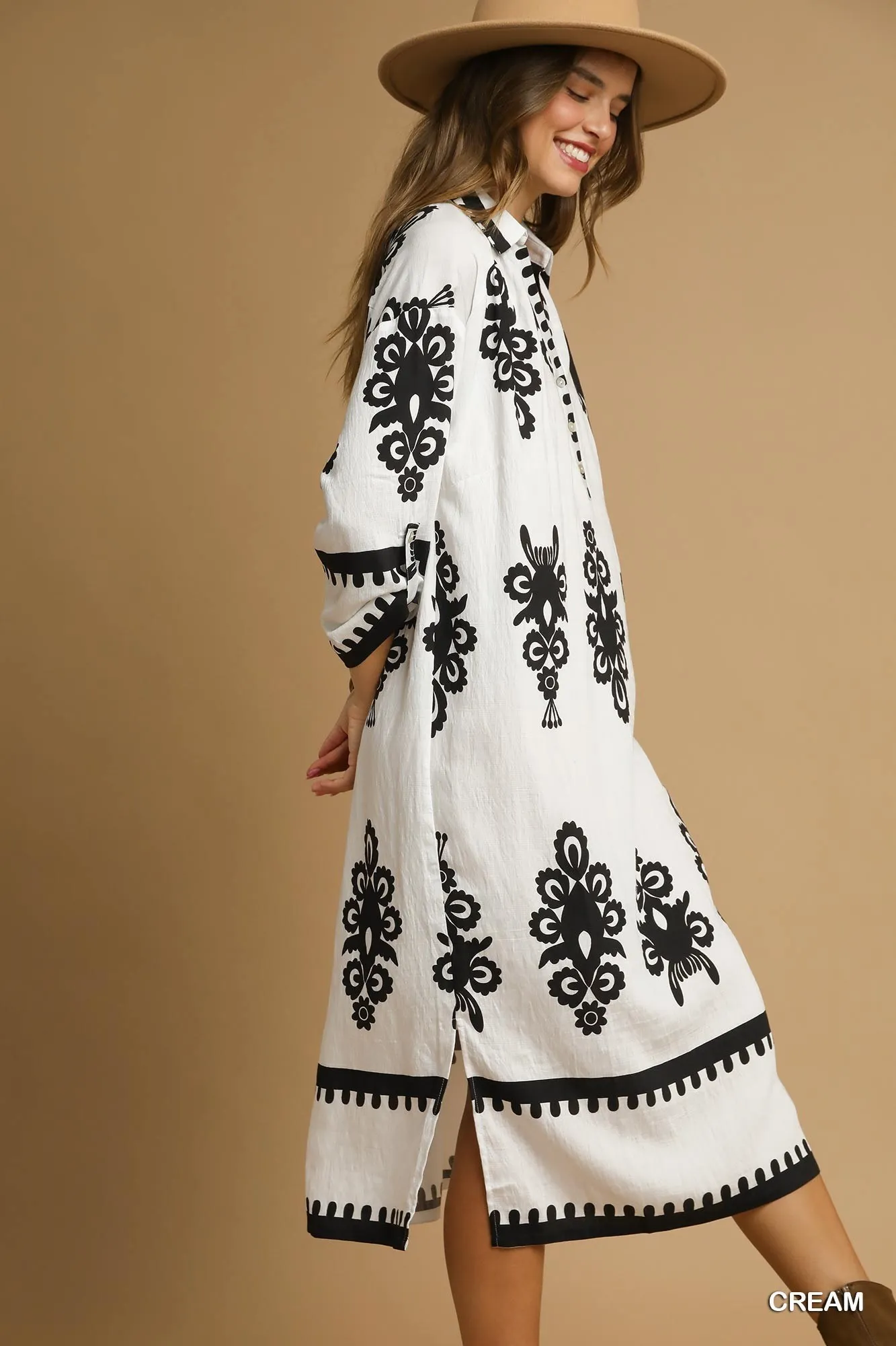 Umgee Abstract Print Midi Dress - Image 2