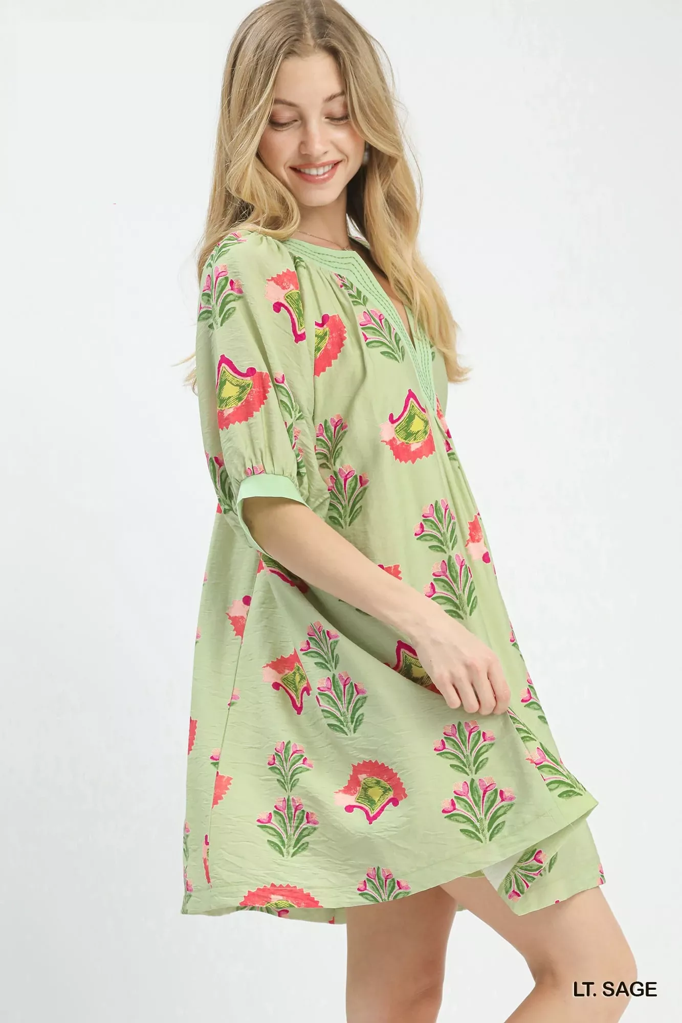 Umgee Abstract Print Mini Dress - Image 2
