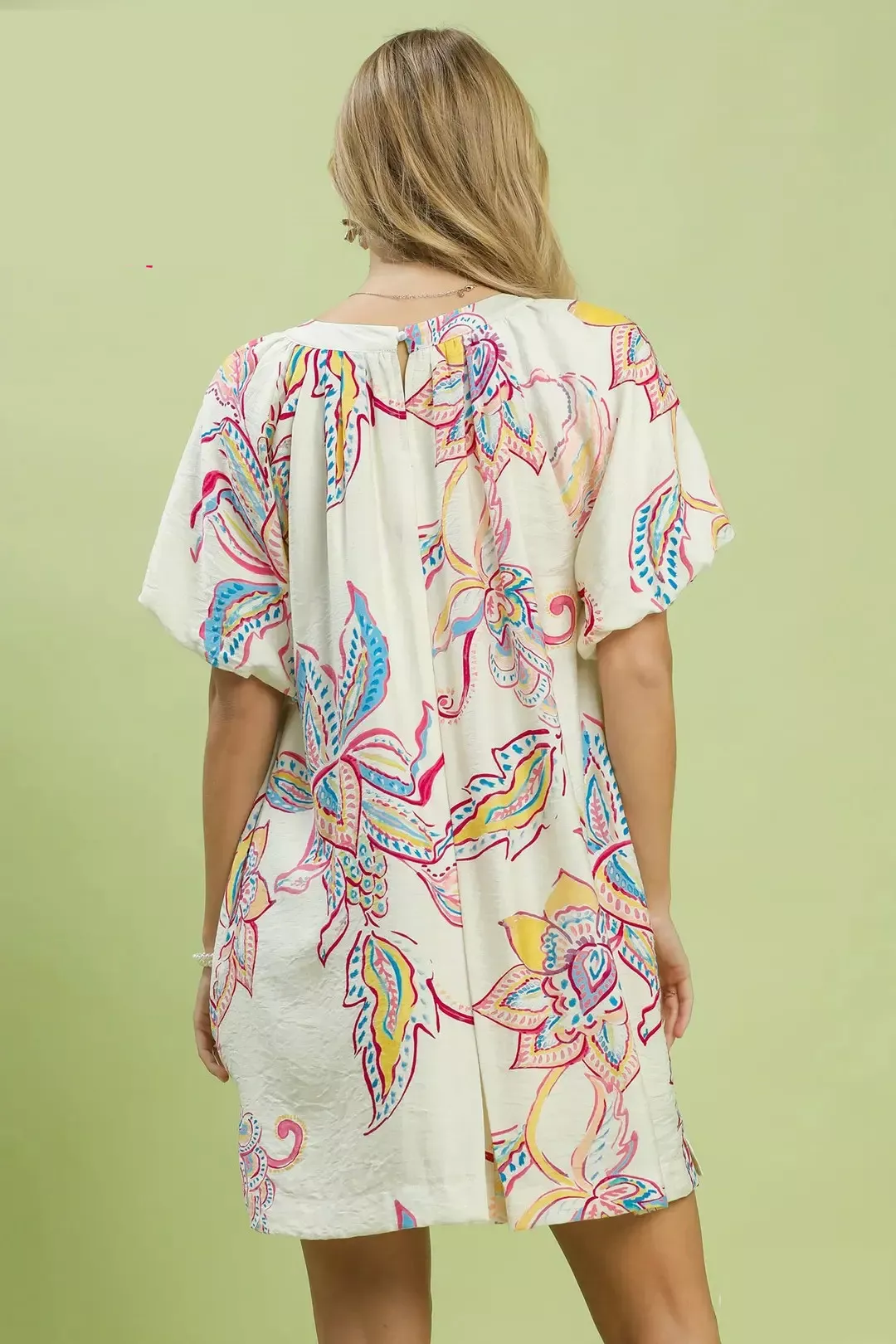 Umgee Boho Floral Print Mini Dress with Pockets - Image 4