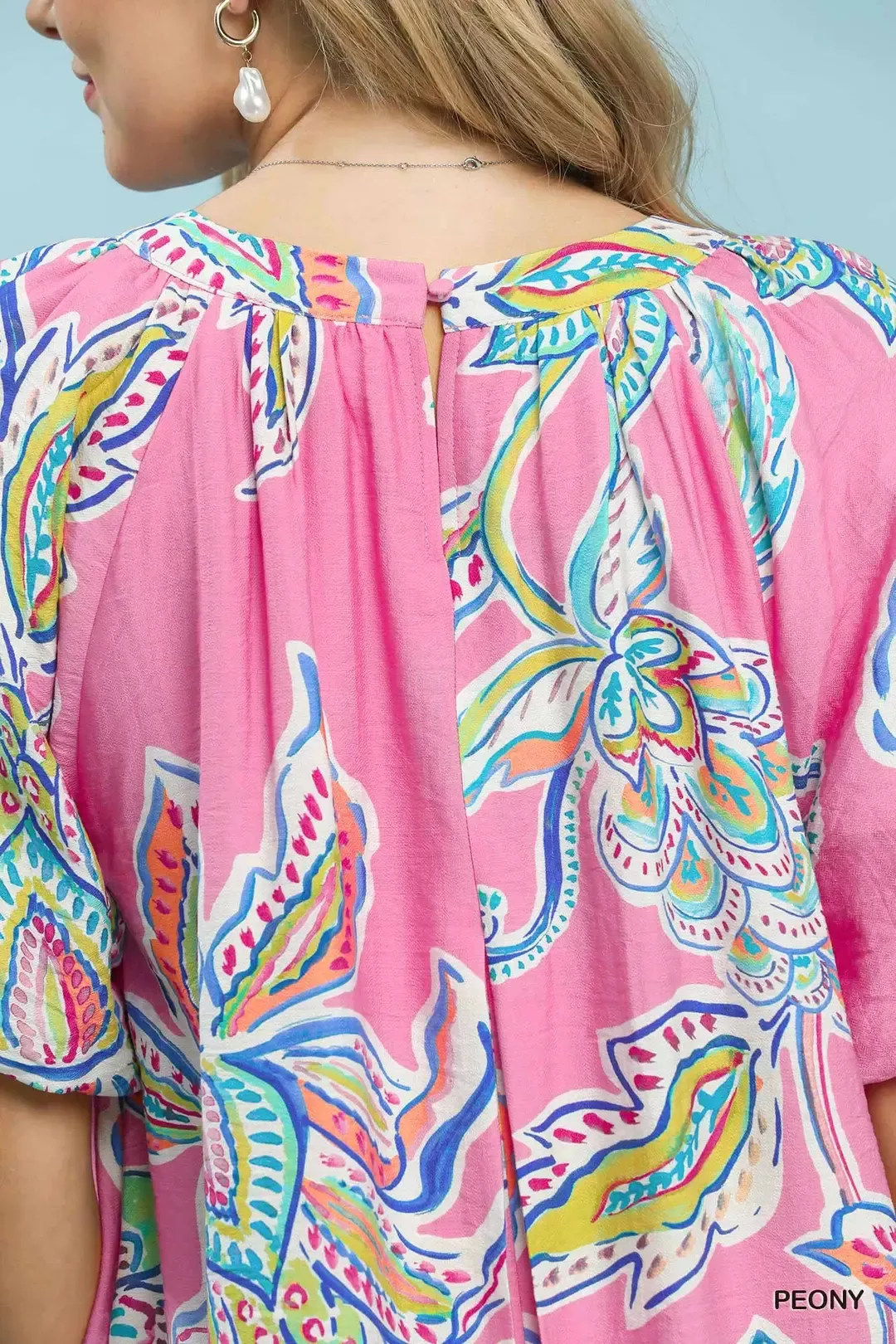 Umgee Boho Floral Print Mini Dress with Pockets - Image 4