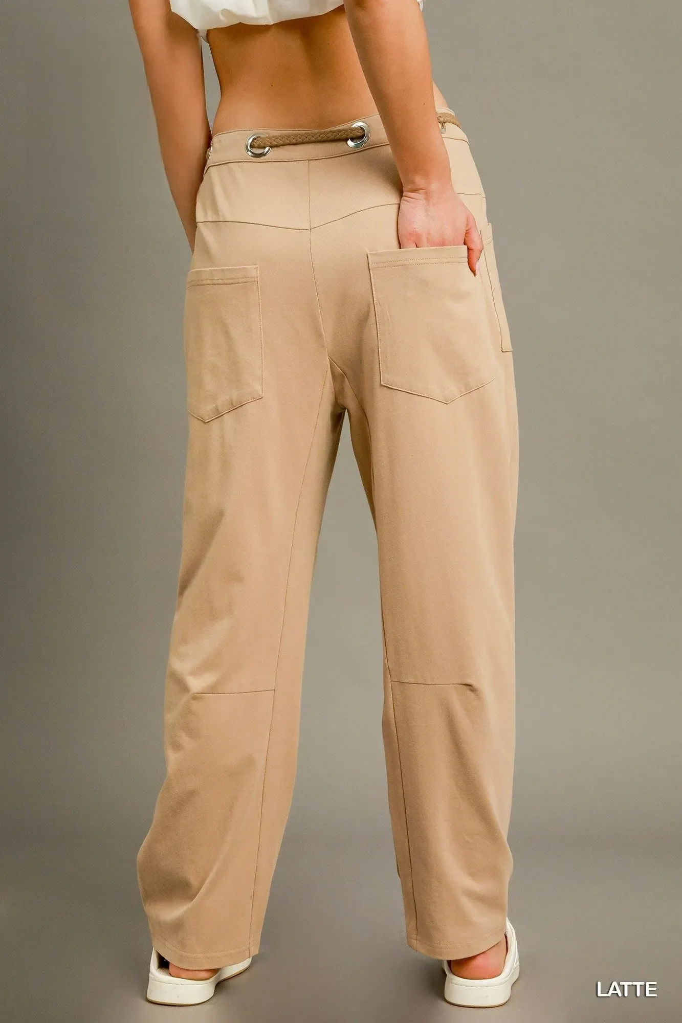 Umgee Cargo-Inspired Drawstring Pants - Image 3