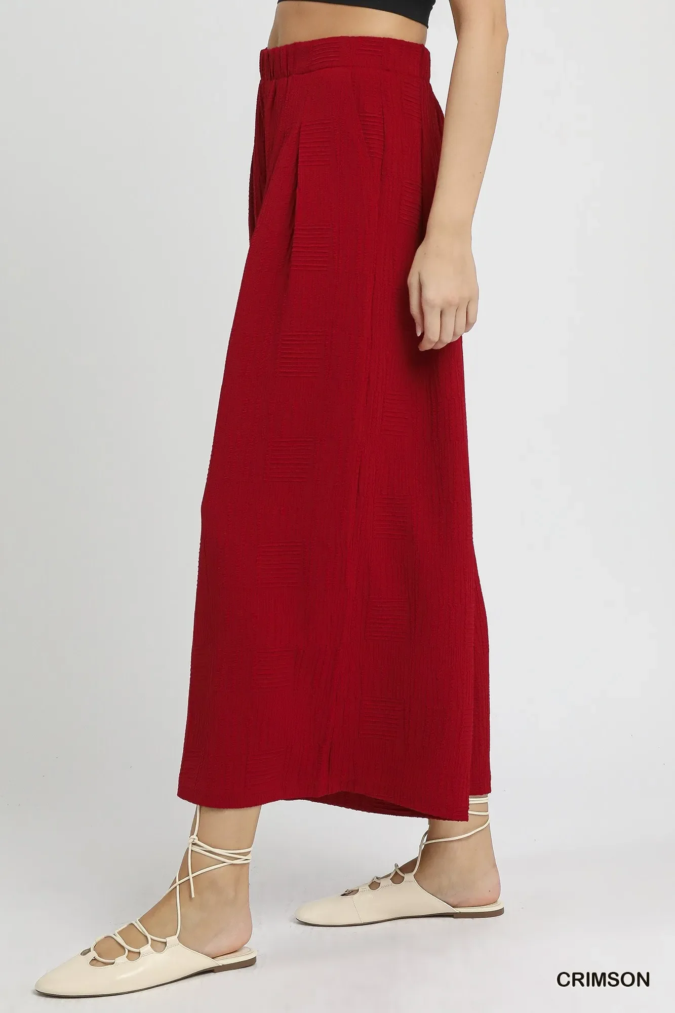 Umgee Elastic Waist Wide Leg Pants - Image 4