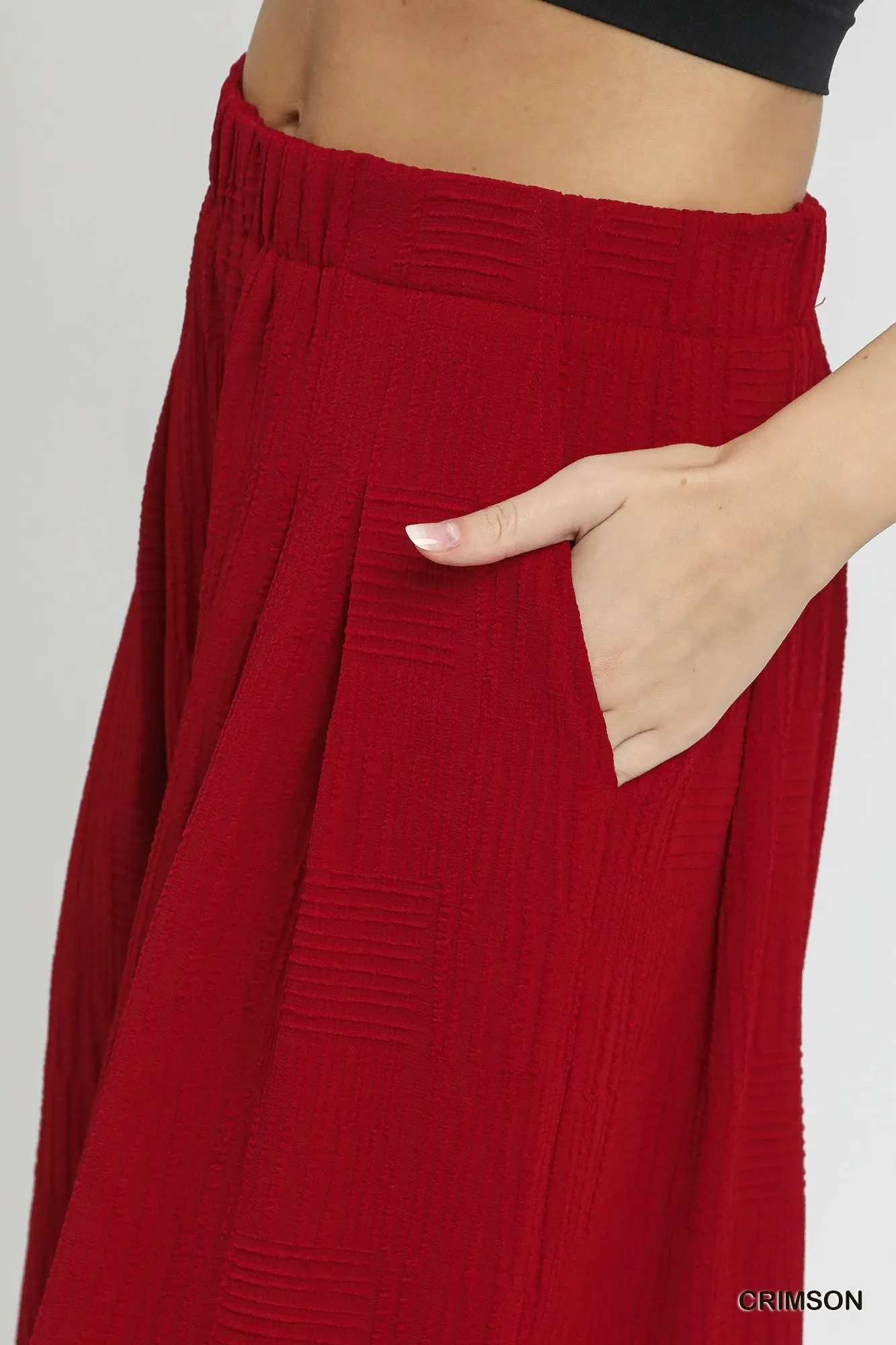 Umgee Elastic Waist Wide Leg Pants - Image 6