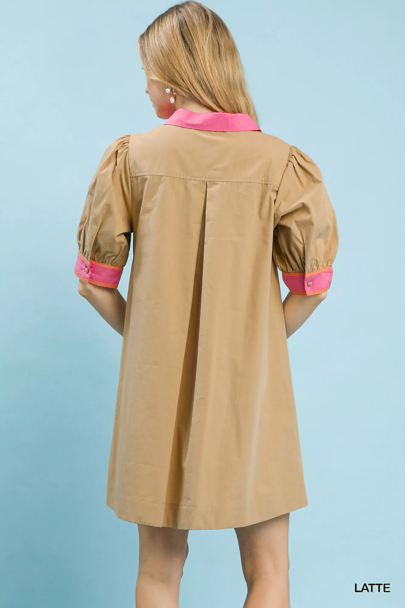 Umgee Embroidered Contrast Trim Tunic Dress - Image 3