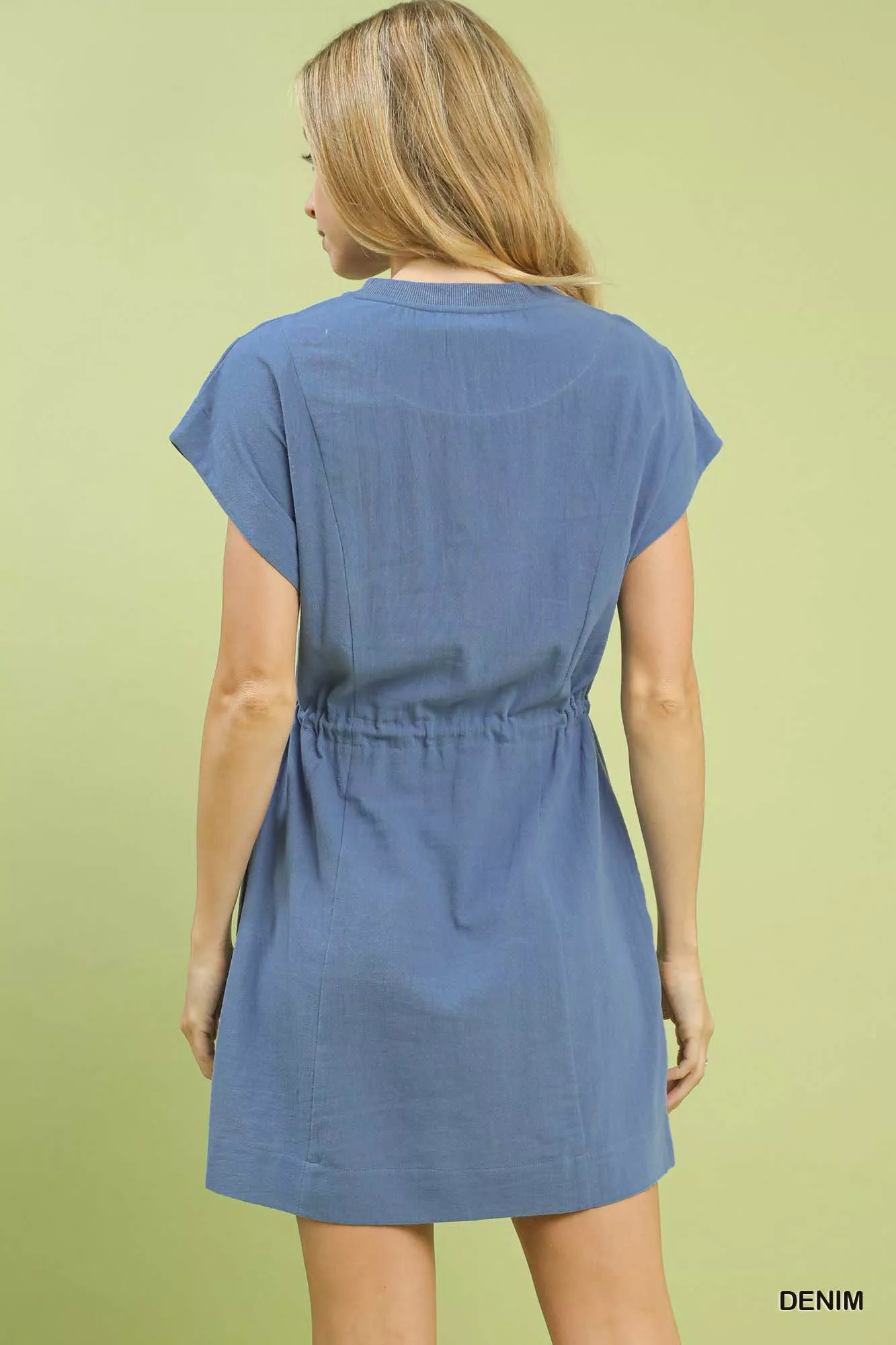 Umgee Embroidered Floral Mini Dress with Waist Tie - Image 3