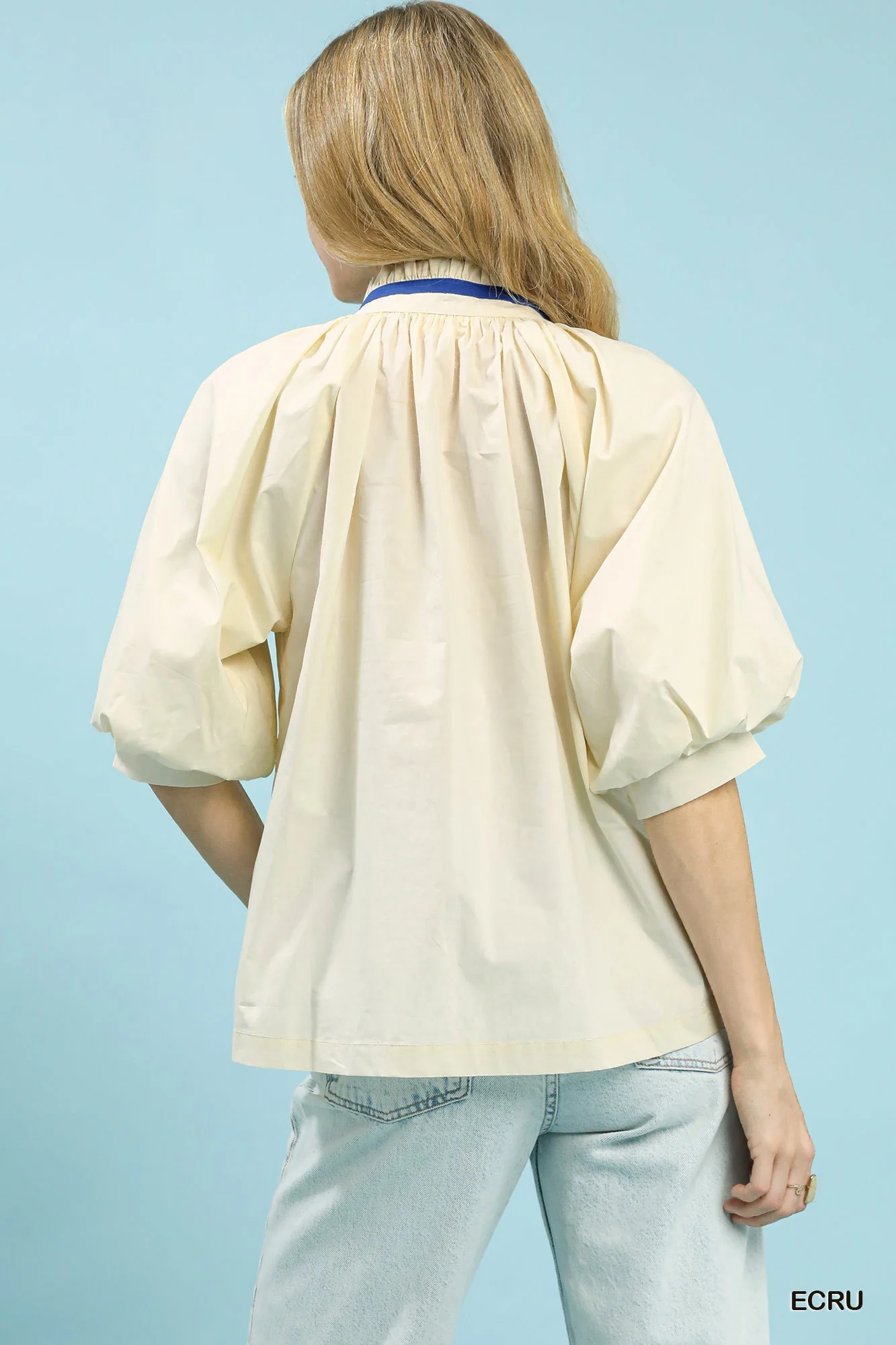 Umgee Embroidered Floral V-Neck Blouse - Image 3