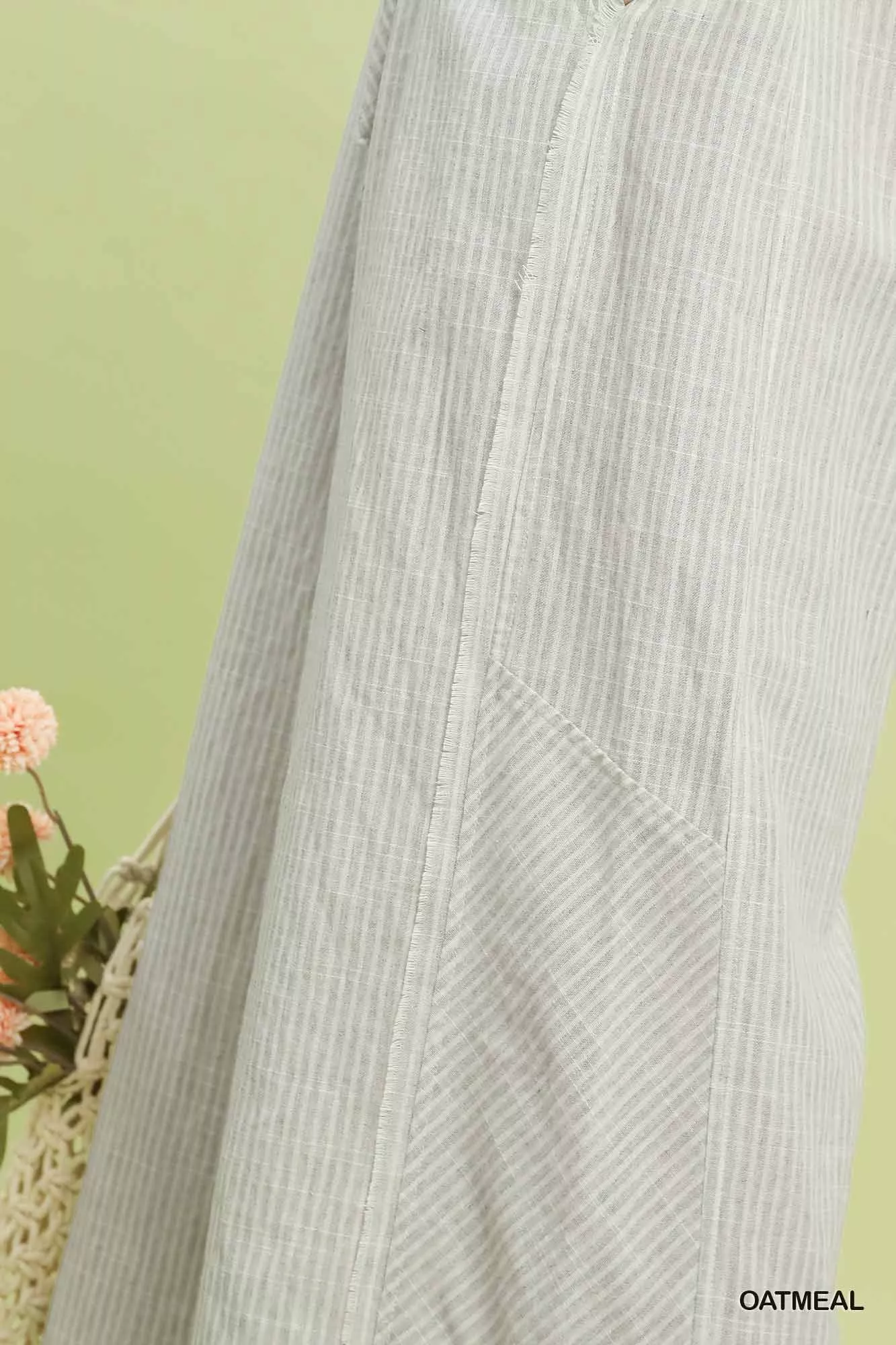 Umgee Linen Blend Striped Wide Leg Pants - Image 4