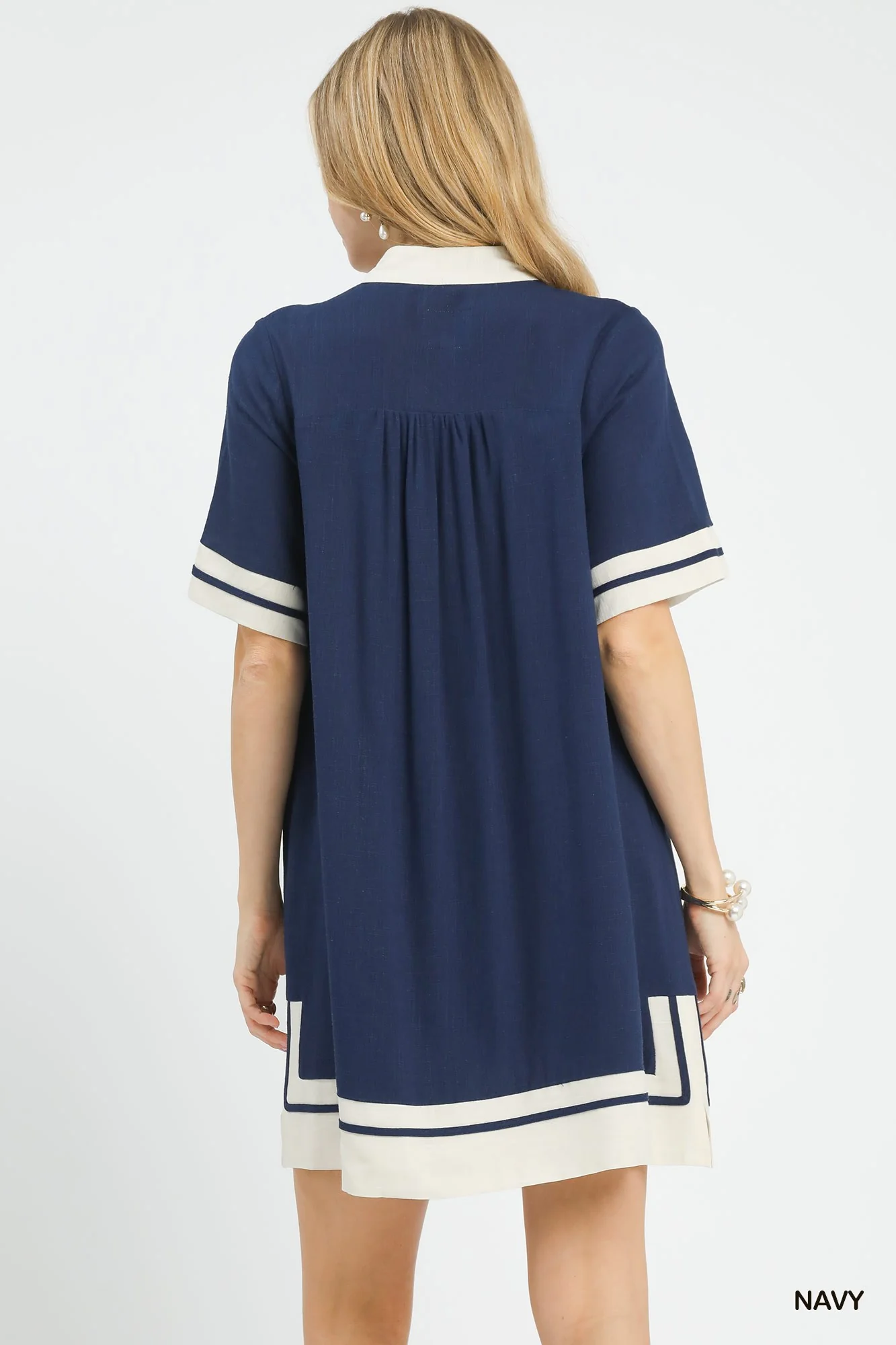 Umgee Linen Rayon Mini Dress - Image 3