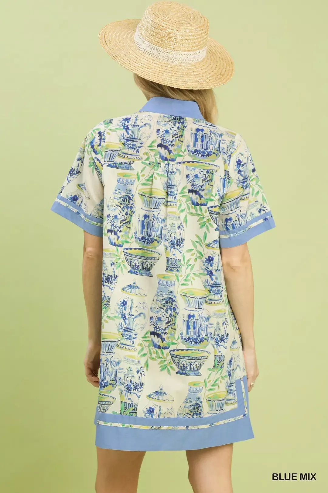 Umgee Mix Abstract Print Mini Dress - Image 3