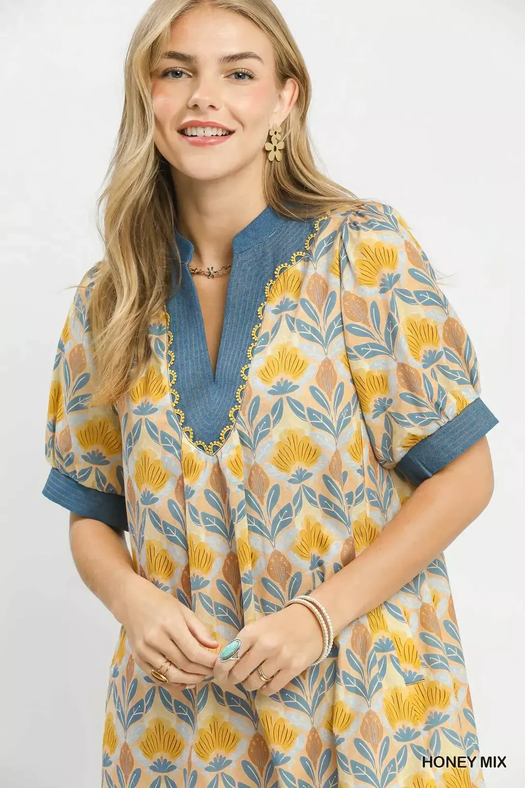 Umgee Mix Tile Print Mini Dress - Image 6