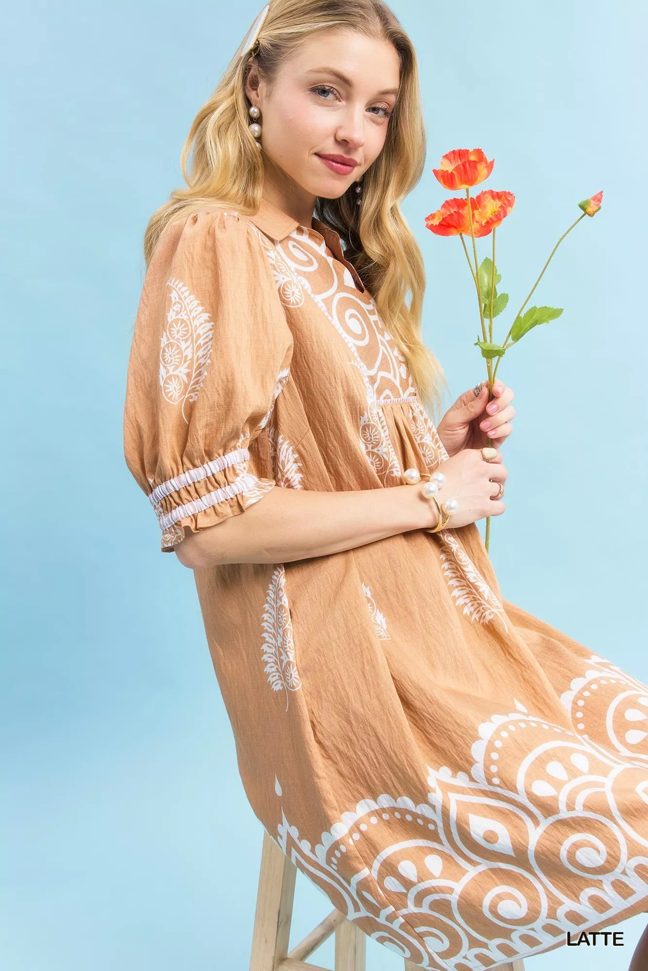 Umgee Paisley Mandala Print Babydoll Dress - Image 6