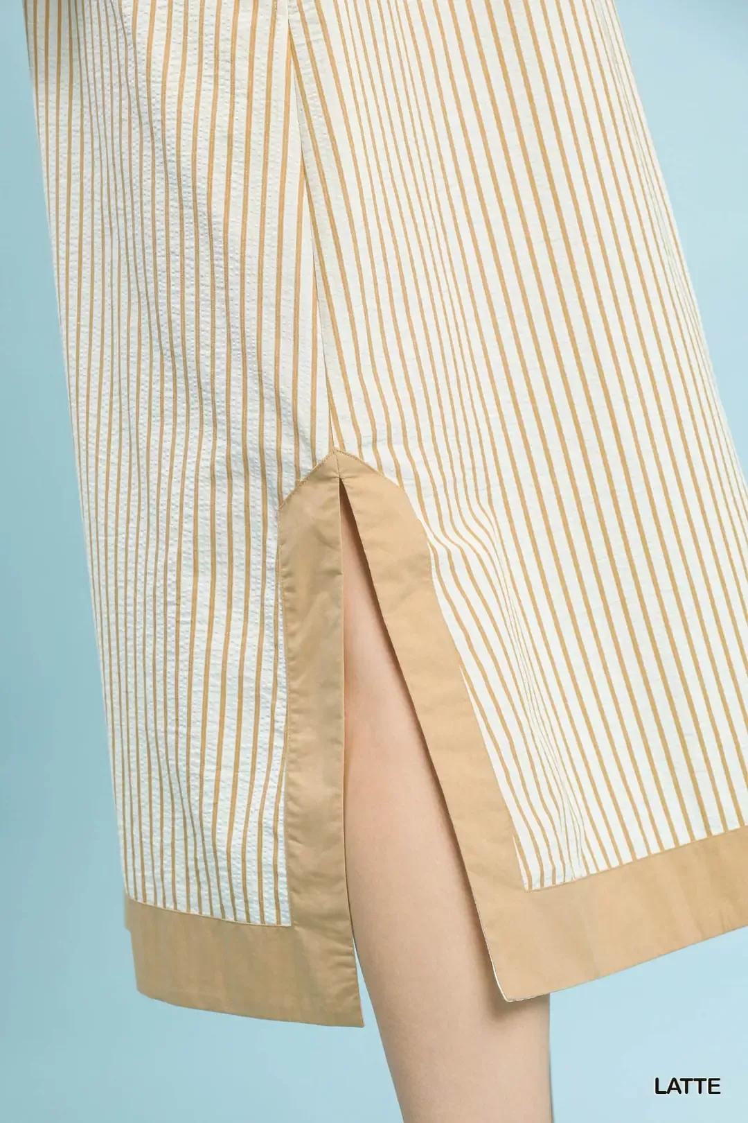 Umgee Stripe Midi Dress with Lace Trim - Image 5