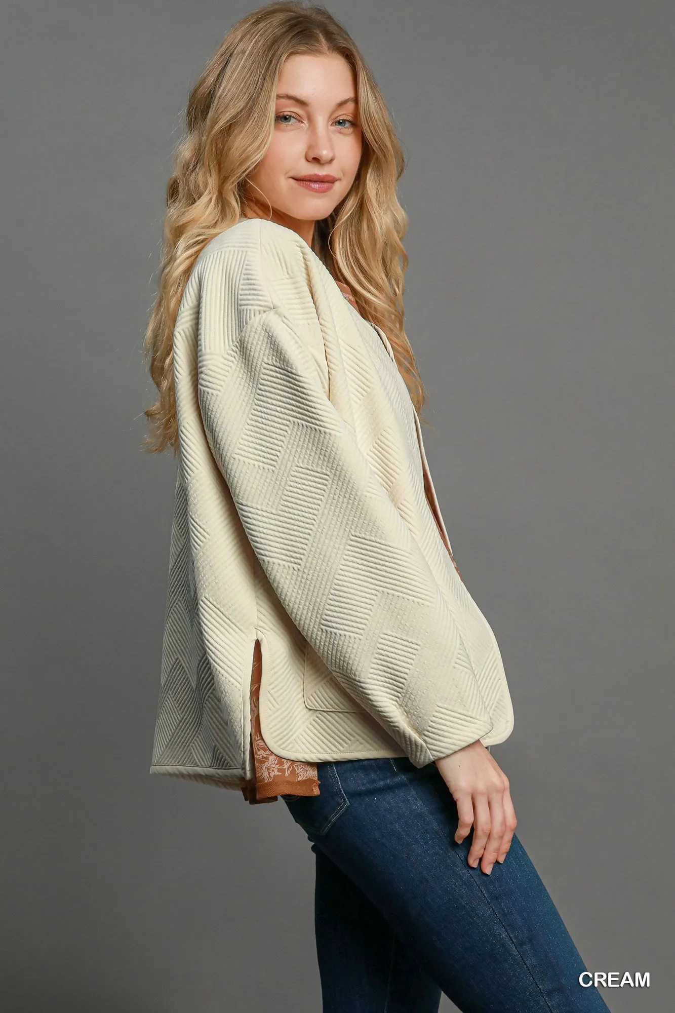 Umgee Textured Jacquard Jacket - Image 4