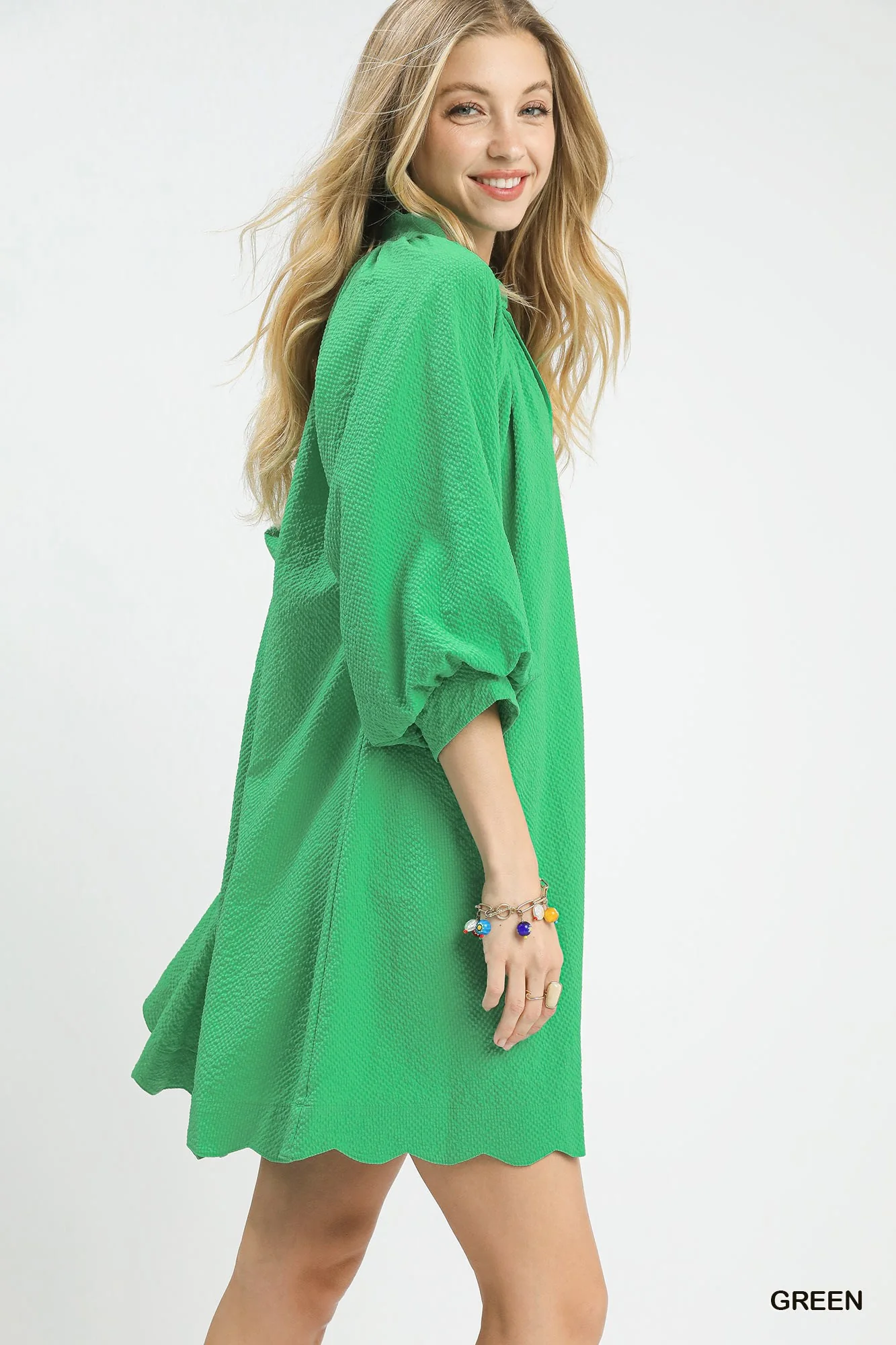Umgee Textured Pocket Mini Dress - Image 2
