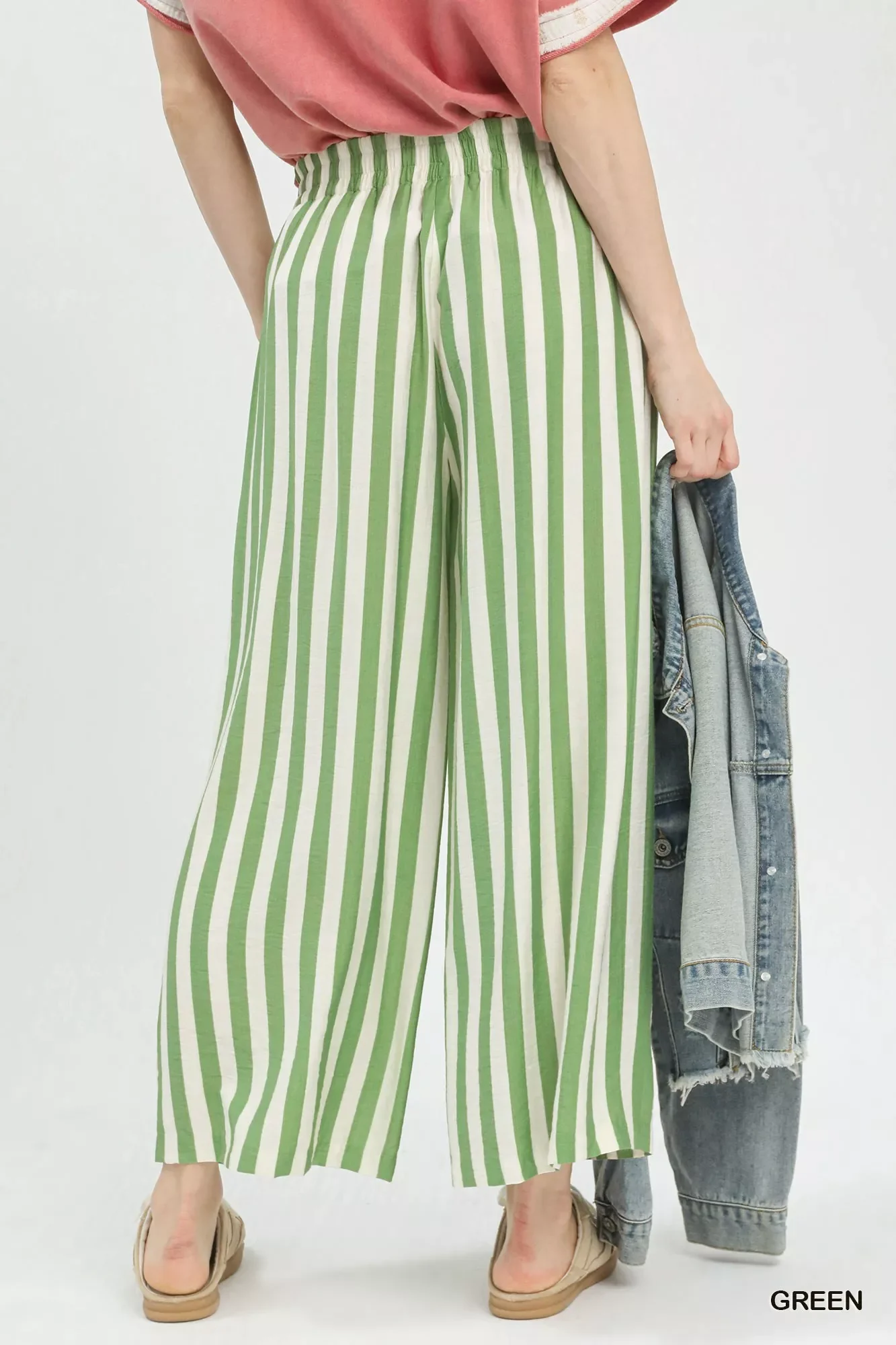 Umgee Vertical Stripe Wide Leg Pants - Image 5