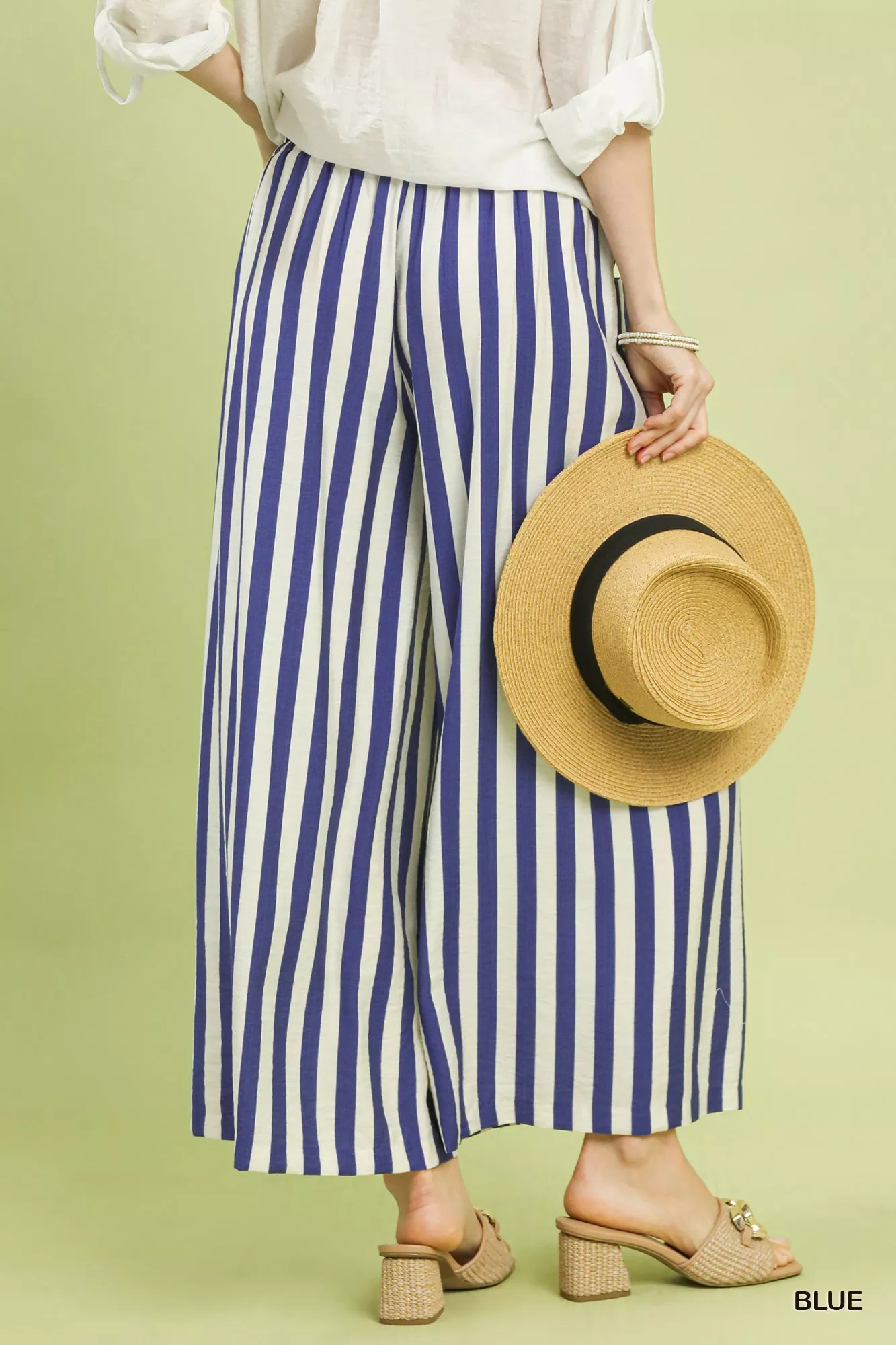 Umgee Vertical Stripe Wide Leg Pants - Image 4