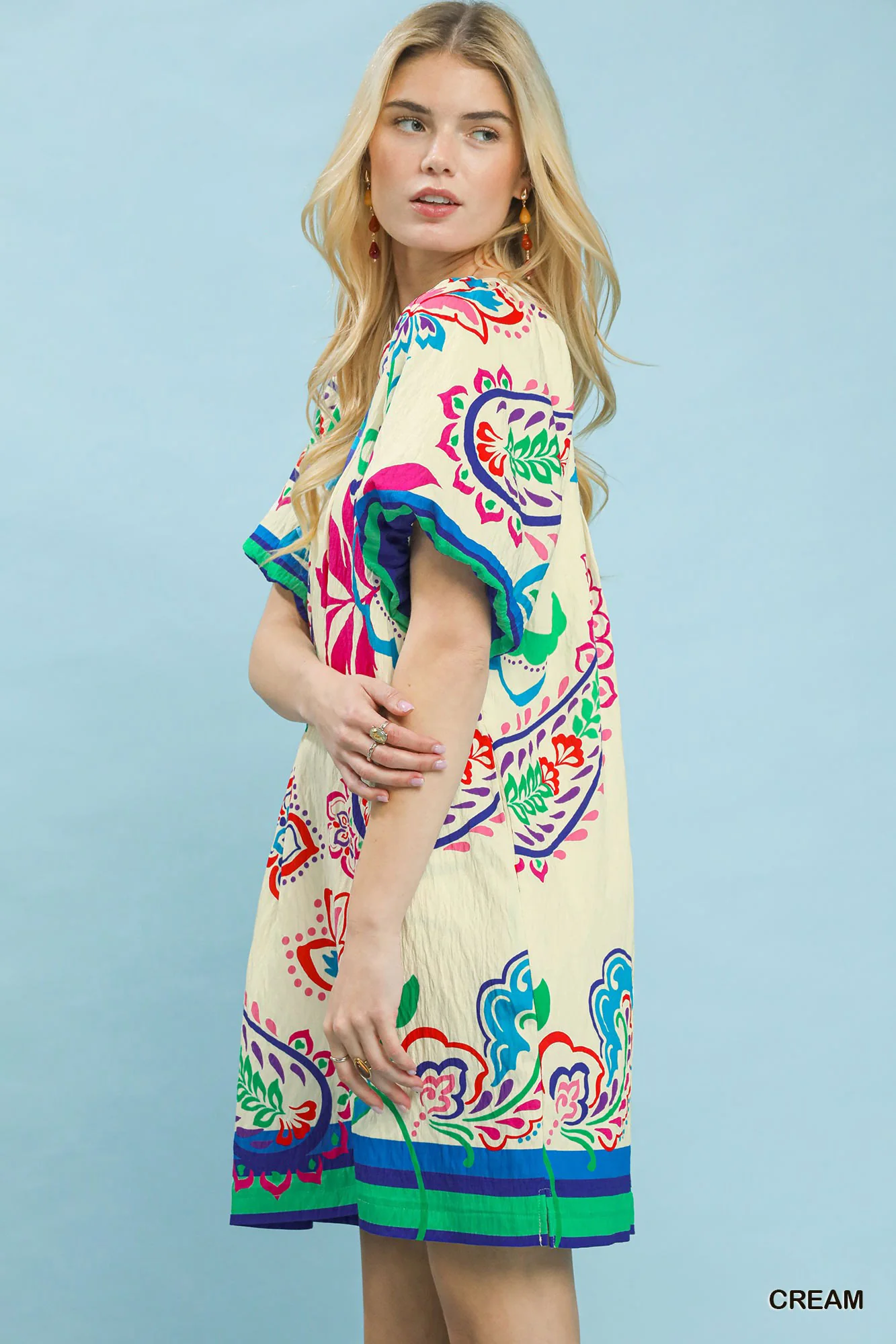 Umgee Vibrant Paisley Print Dress - Image 2