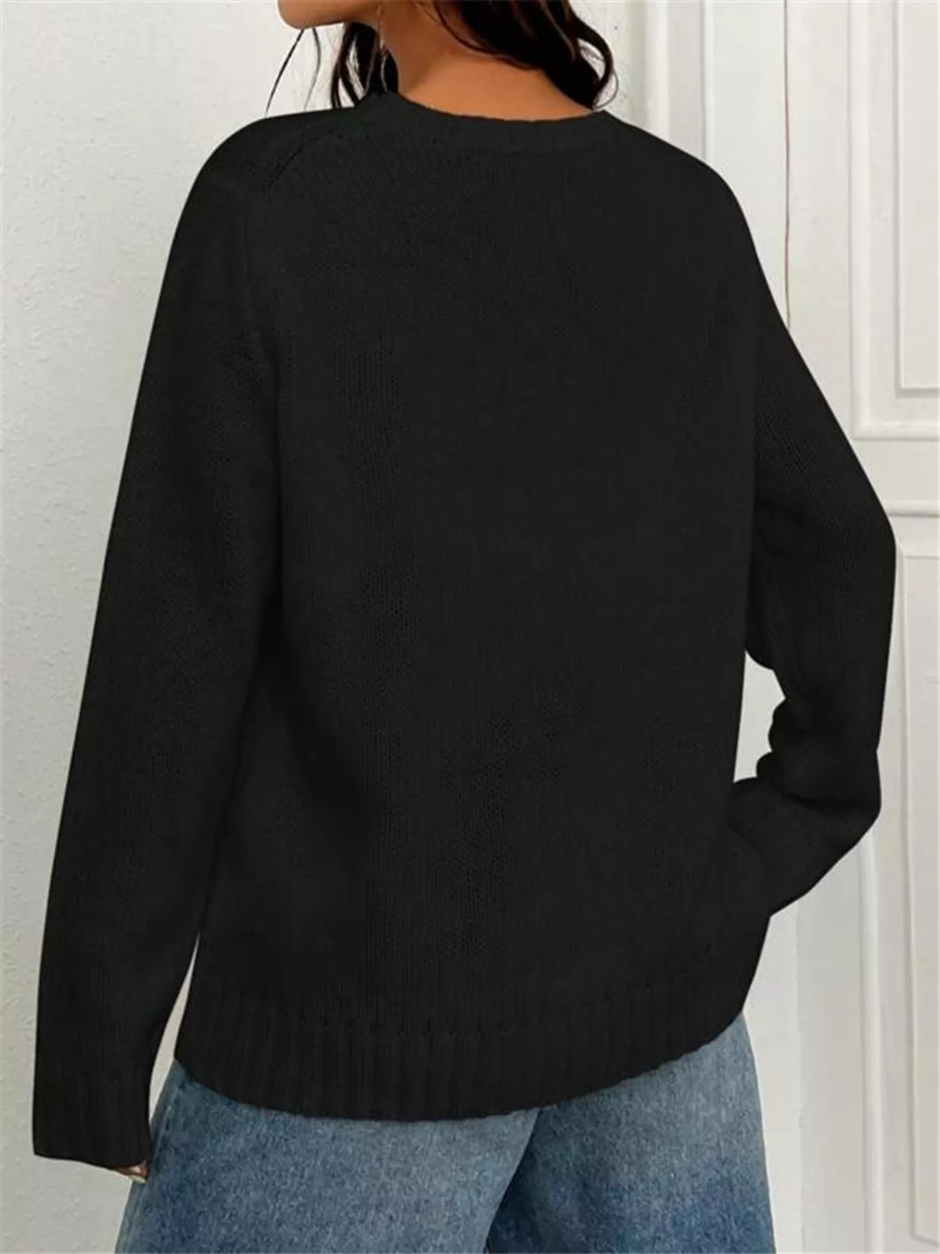 US Flag Round Neck Long Sleeve Sweater - Image 7