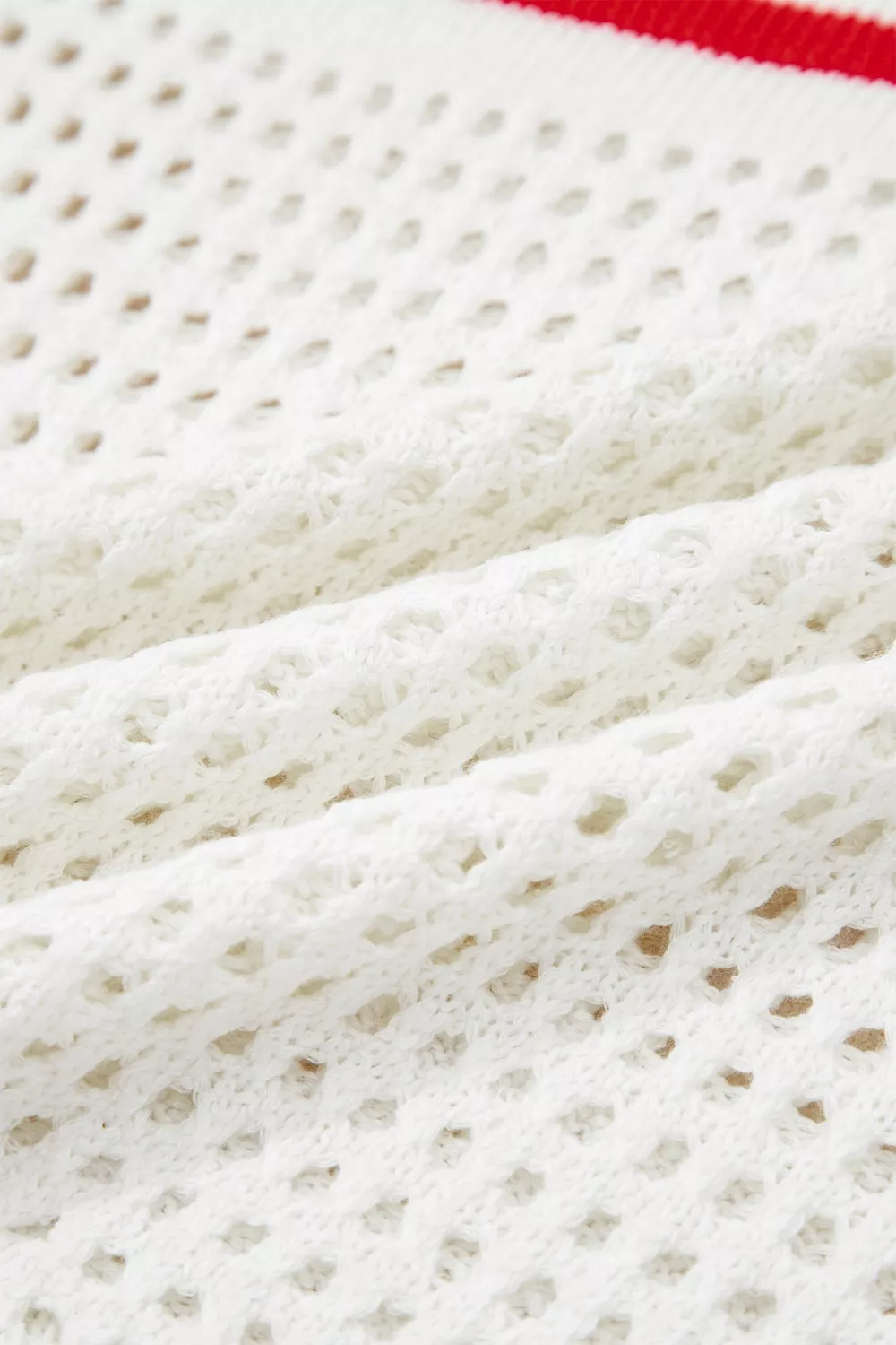 USA Flag Eyelet Knitted Cap Sleeve Sweater Top - Image 10