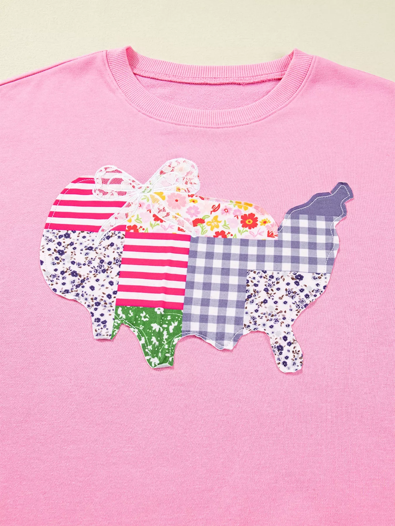 USA Map Patched Long Sleeve Sweatshirt - Image 8