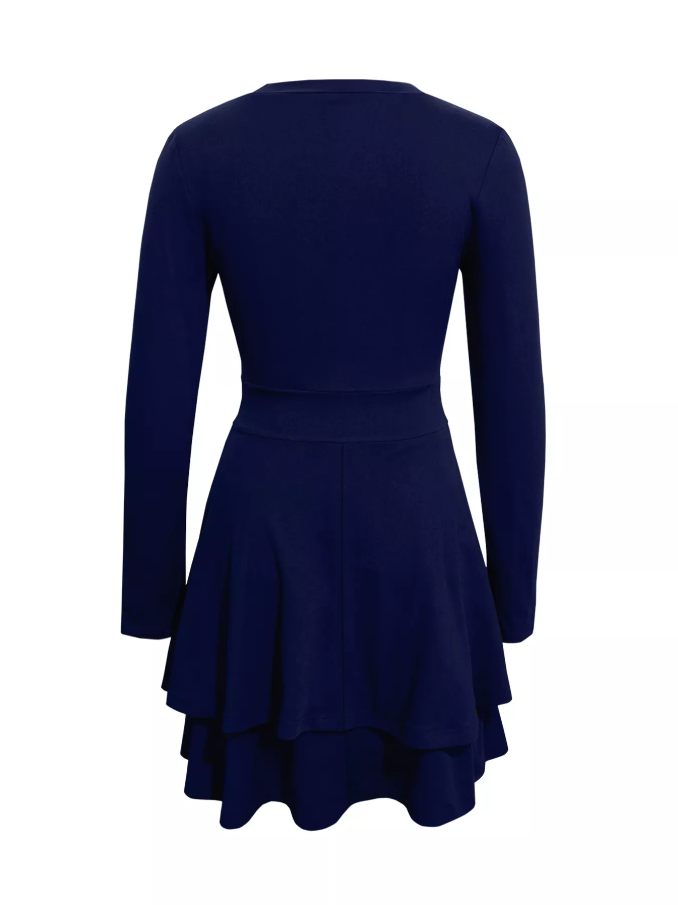 V-Neck Layered Ruffle Mini Dress - Image 17